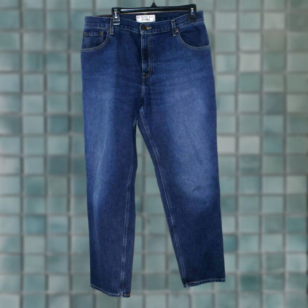 Levi's Vintage Levi's Women's Jeans Straight Leg 14 Regular Blue Dark Cotton Denim Relaxed Fit Size 34" / US 12 / IT 48 - 1 Thumbnail