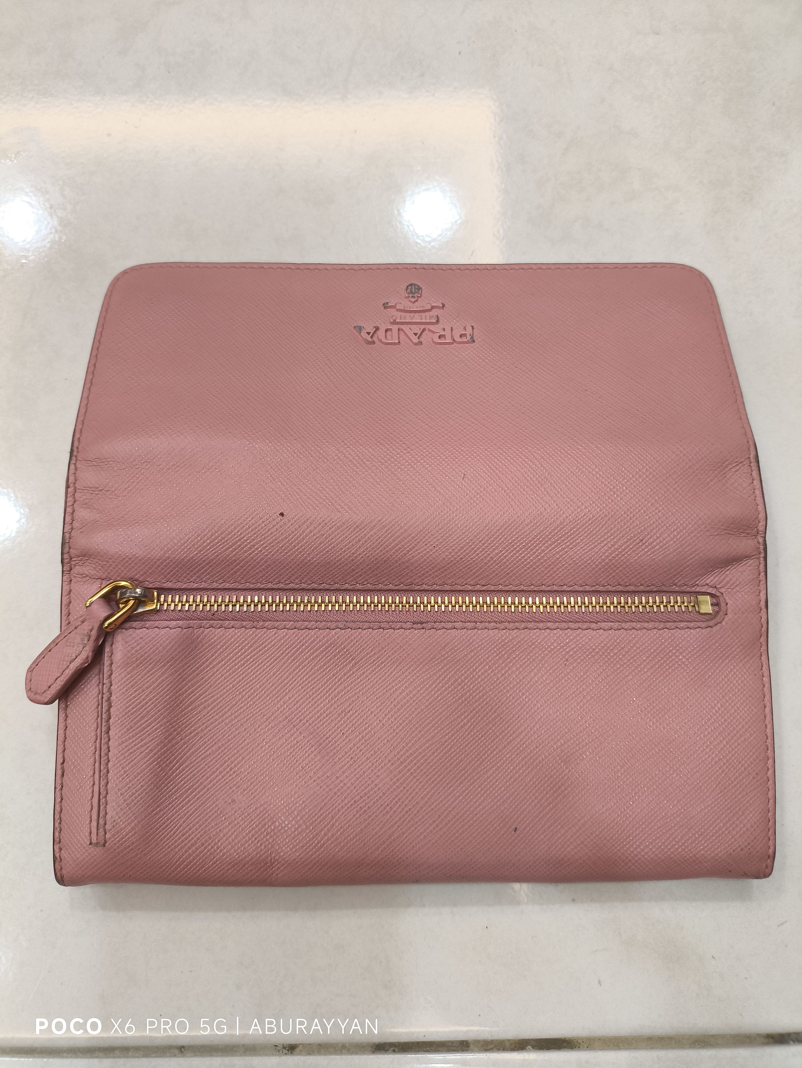 Prada Prada Saffiano Leather Continental Wallet In Begoniarosa Size ONE SIZE - 7 Thumbnail