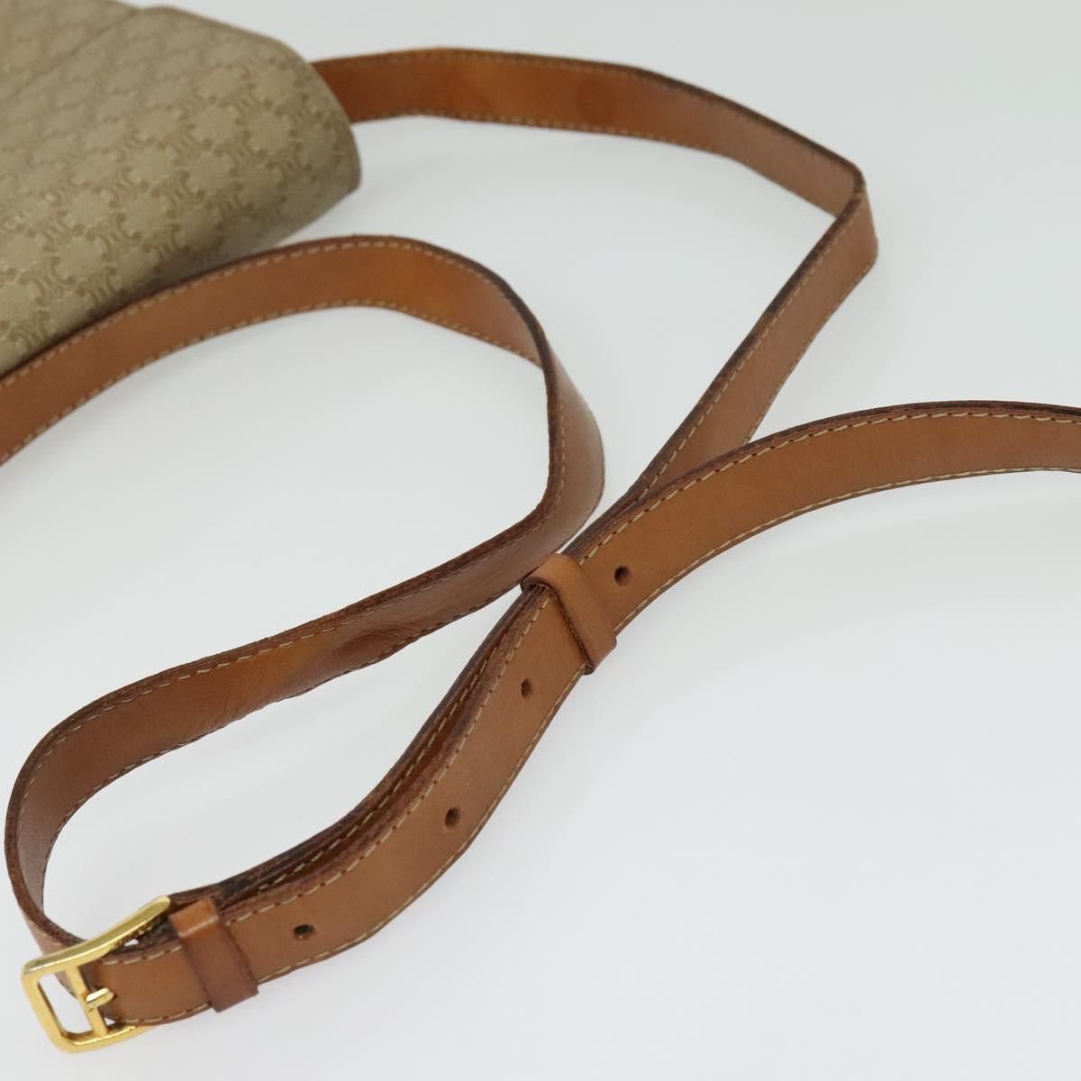 Celine CELINE Macadam Canvas Shoulder Bag Pvc Beige Gold Size ONE SIZE - 7 Thumbnail