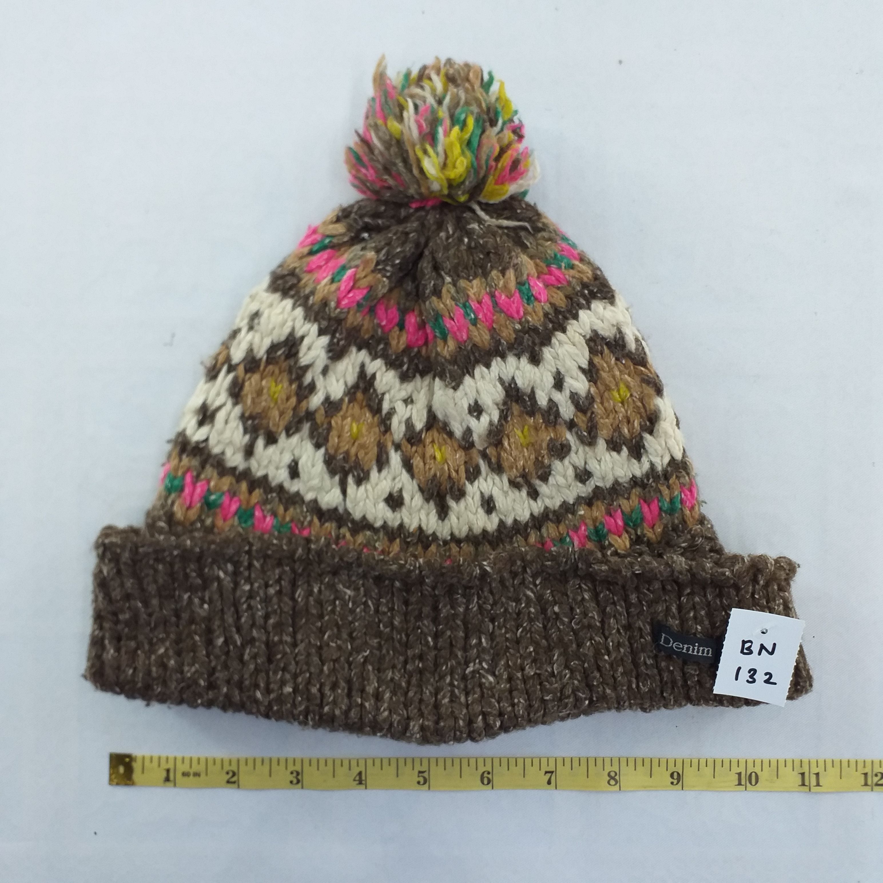 Japanese Brand Denim Dungaree Snow Cap Hat Beanie -BN132 Size ONE SIZE - 3 Thumbnail