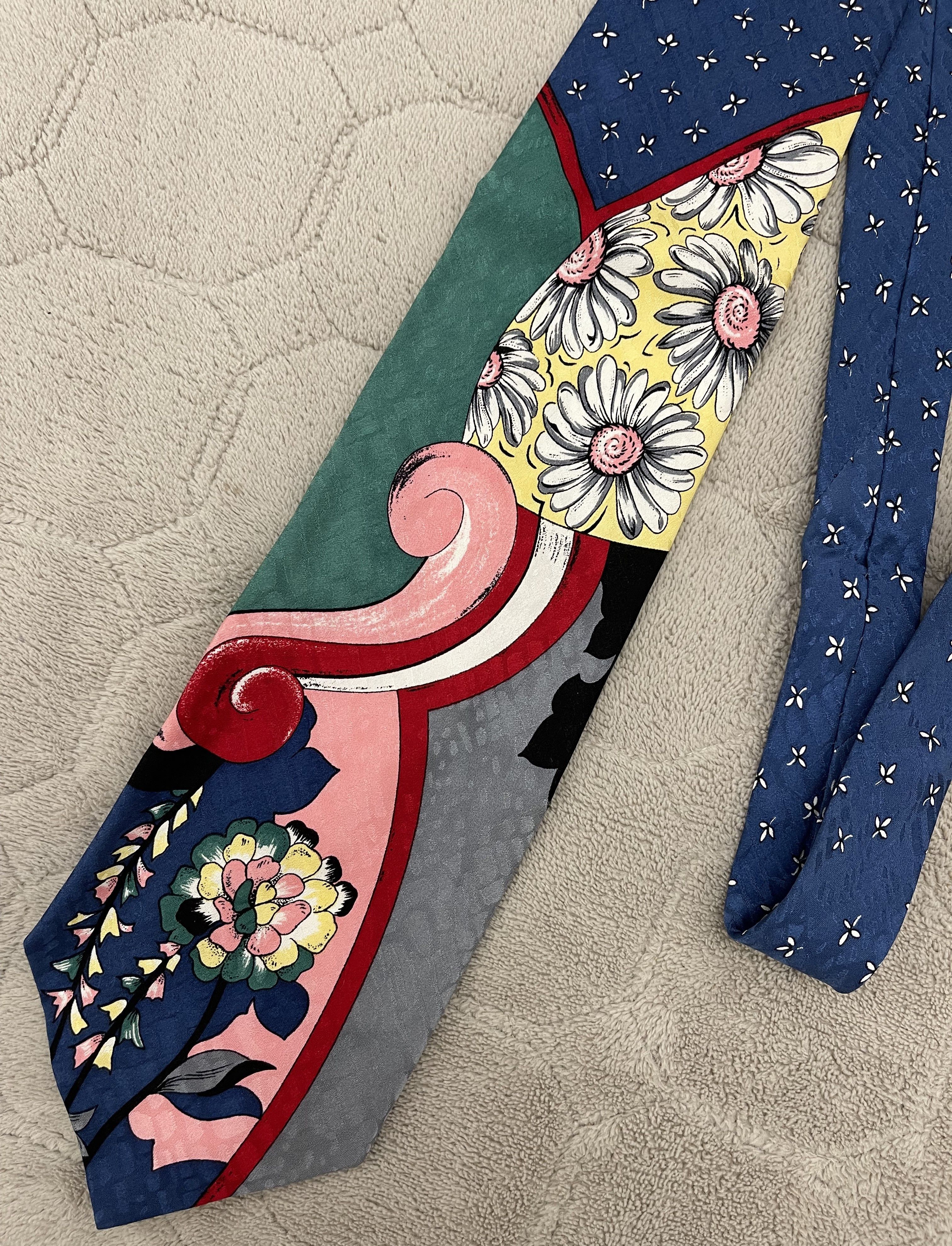 Vintage La Cravate Reine Seide Vintage Tie Size ONE SIZE - 4 Thumbnail