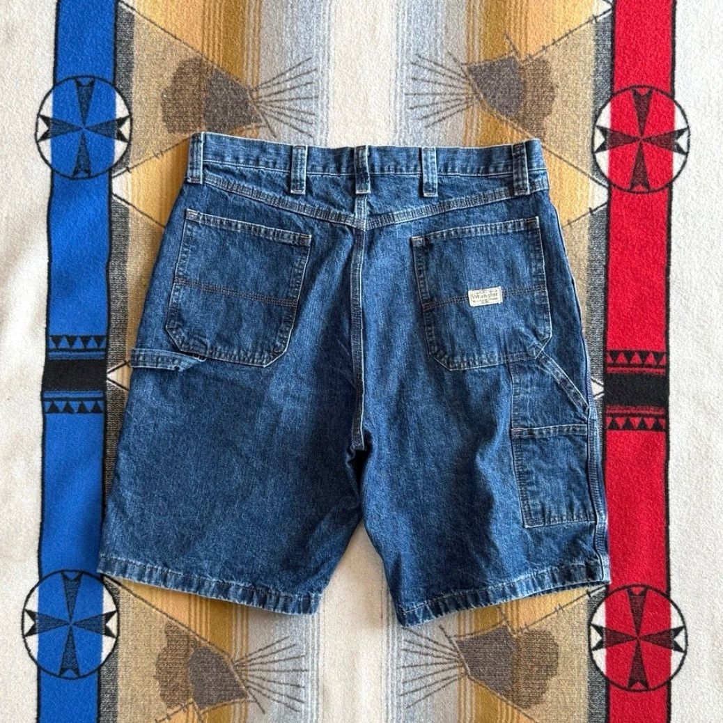 Wrangler VINTAGE Wrangler Denim Carpenter Short Jorts 36 Blue Men Regular Waist 36 Workwear 90s Y2K Grunge Skate Size US 36 / EU 52 - 2 Thumbnail