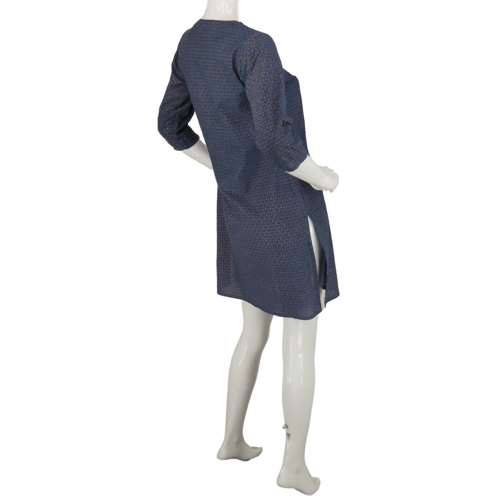 Vintage Vintage Fabindia Indigo Boho Kaftan Dress Size XS / US 0-2 / IT 36-38 - 4 Thumbnail