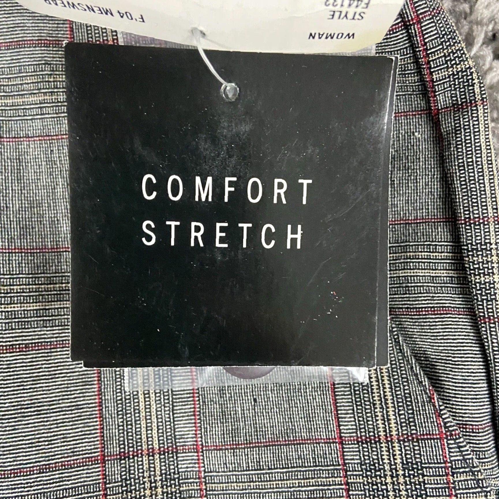 Vintage VINTAGE? No — Actually: Sage Harbor Dress Pants Gray Plaid Women Adult 24 Regular Gray Plaid Dress Pants Women 24 Size 42" / US 20 - 7 Thumbnail