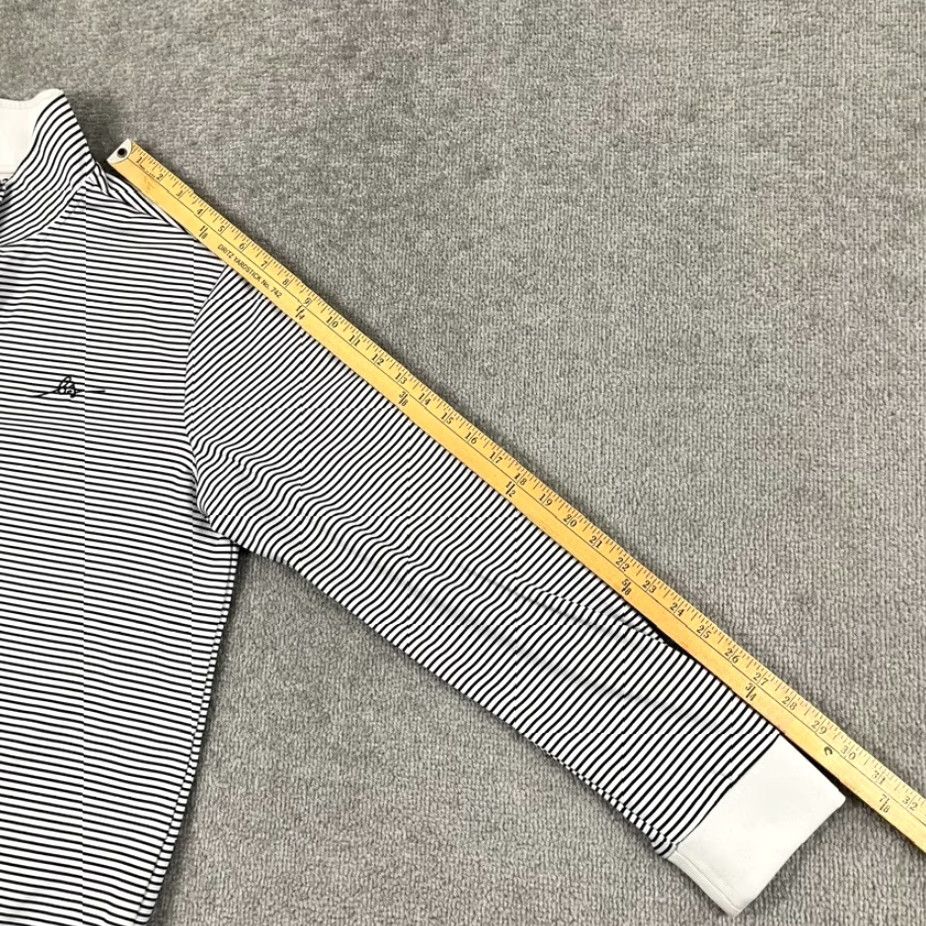 Vintage Boston Scott Golf Pullover Mens Large White Blue Striped Performance Stretch Shirt Size US L / EU 52-54 / 3 - 7 Thumbnail