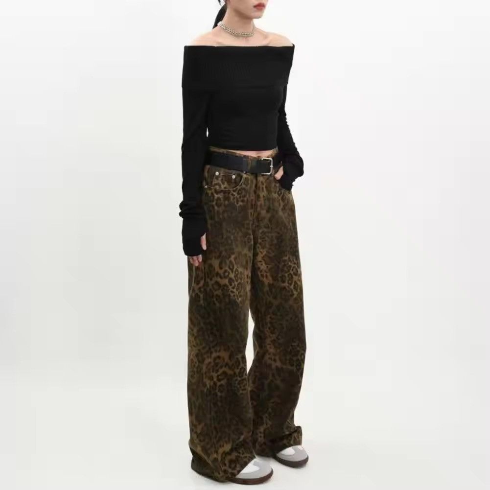 Japanese Brand Leopard print jeans Size US 33 - 9 Thumbnail