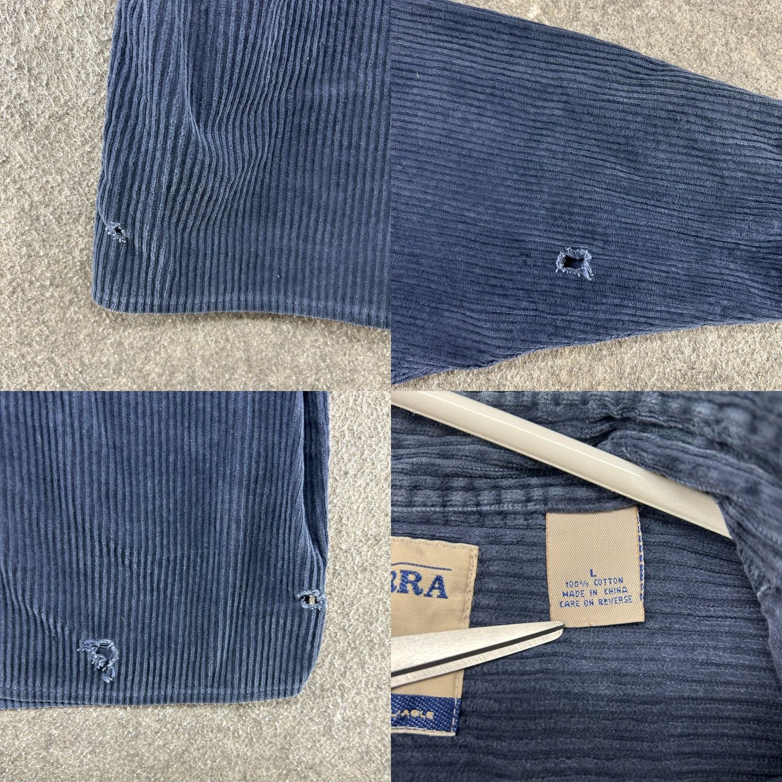 High Sierra VINTAGE High Sierra Shirt Mens L Blue Corduroy Button-Up Long Sleeve Cotton 90s Size US L / EU 52-54 / 3 - 8 Thumbnail