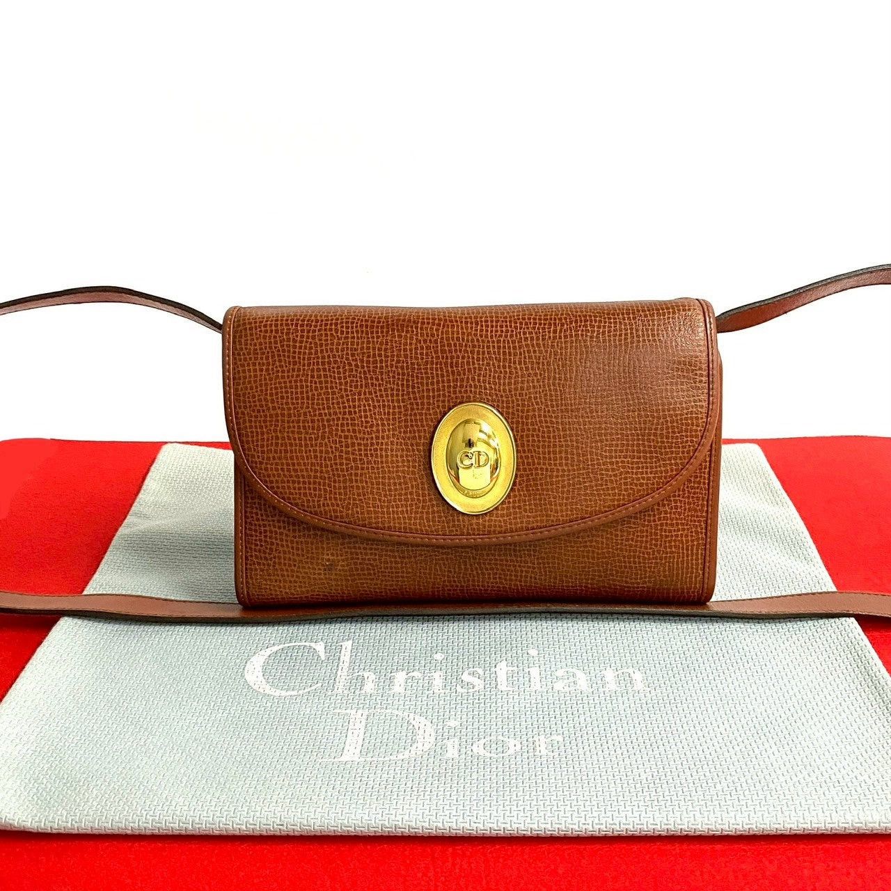 Dior Dior Shoulder Bag Brown Leather Size ONE SIZE - 1 Thumbnail