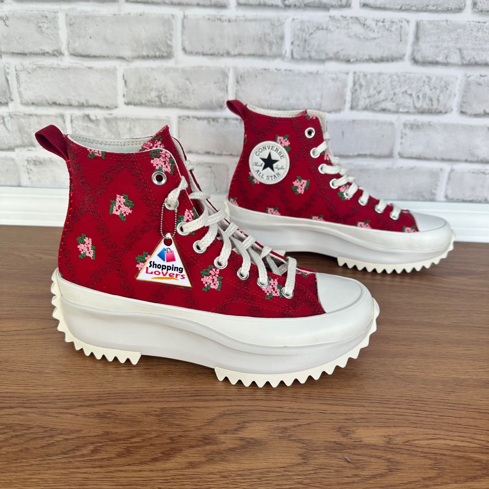 ⭐CONVERSE Run Star Hike Hi Rose Cross Stitch Sz 7.5 Men's Sh