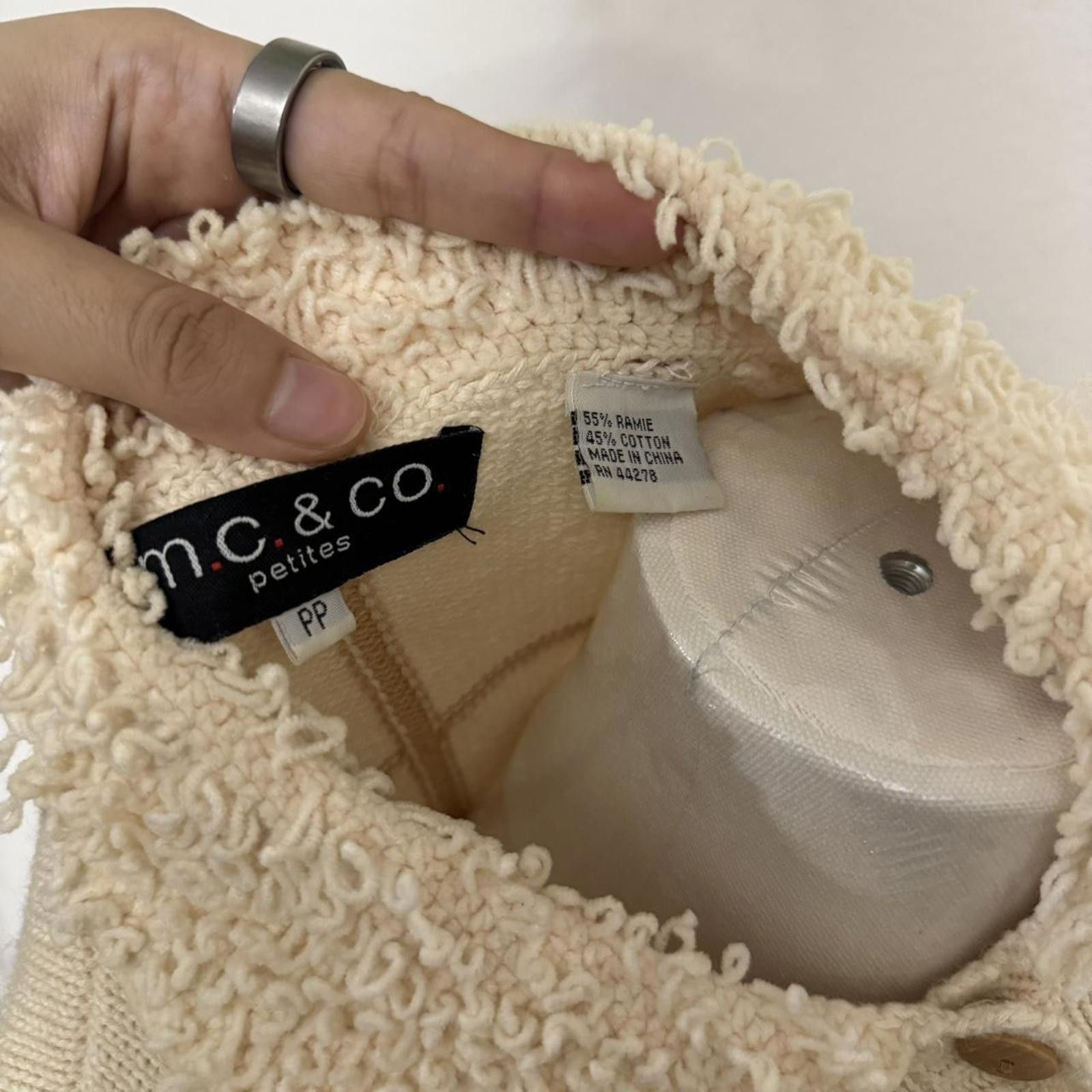 Designer MC Collective Women's Cream and Multi Cardigan Size S / US 4 / IT 40 - 6 Thumbnail