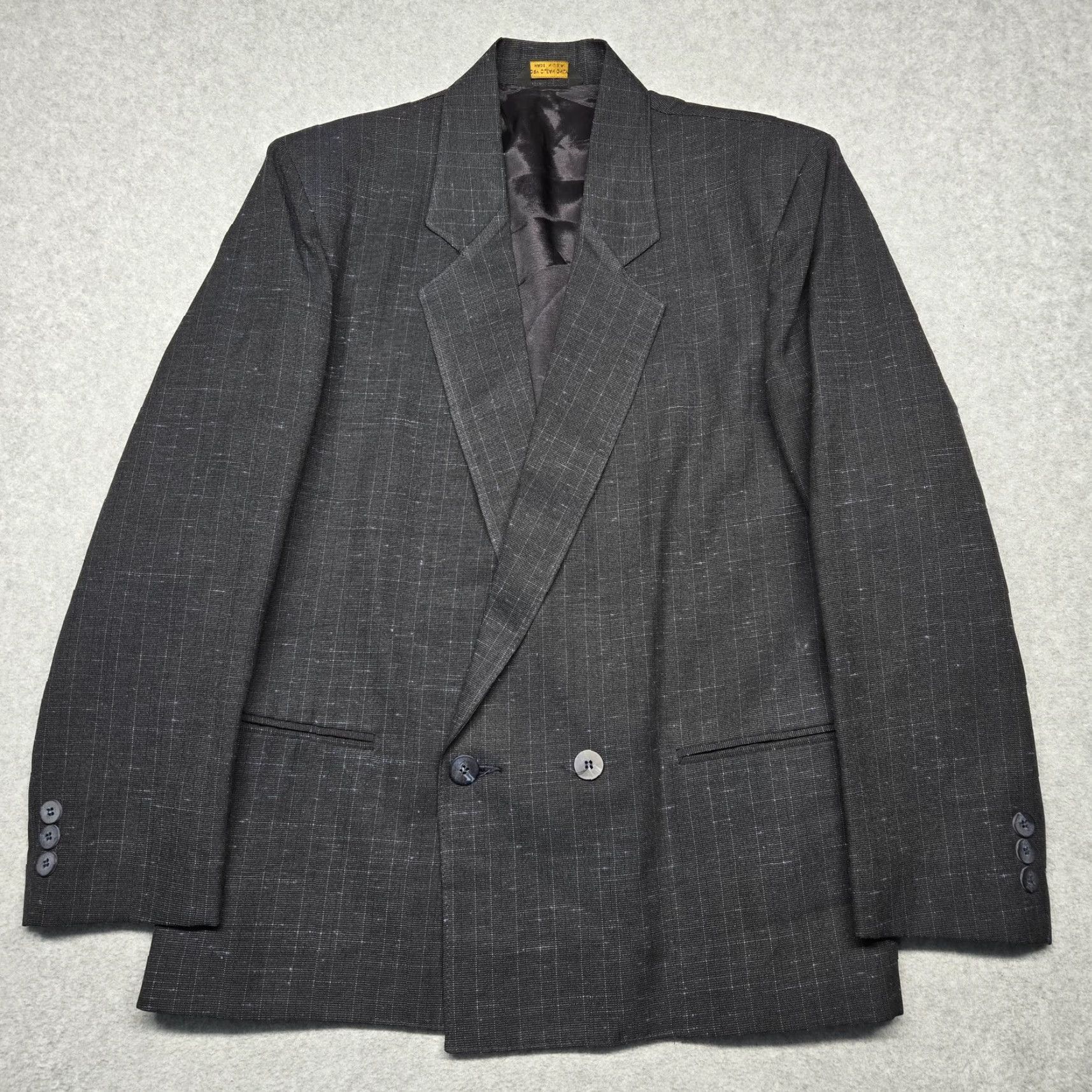 Vintage Cotler Blazer Mens Large Gray Check Two-Button Sport Coat Made In USA Jacket Size 42R - 2 Thumbnail