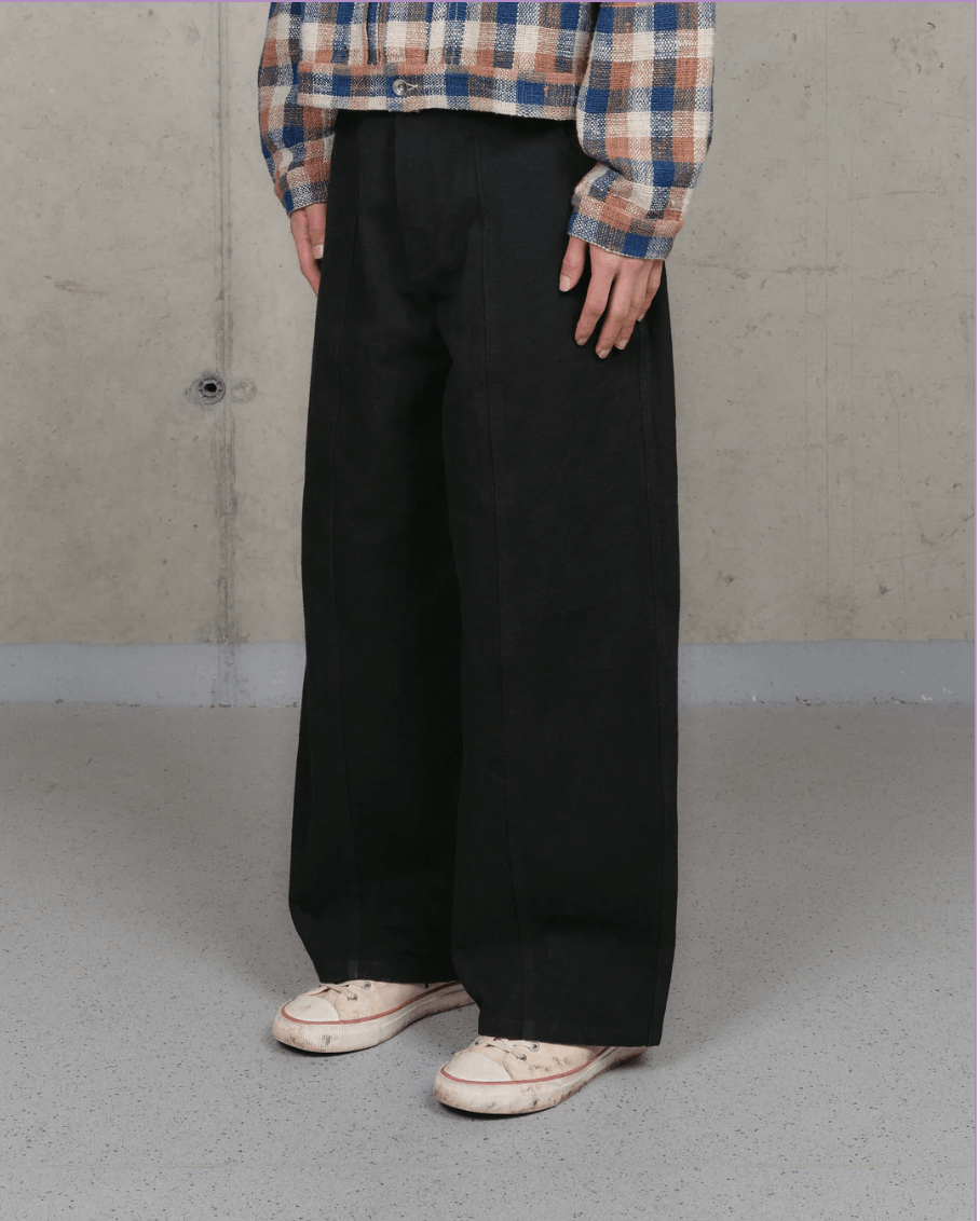 Story Mfg. Document Pants - Black Slub SIZE XL Size US 34 / EU 50 - 1 Thumbnail