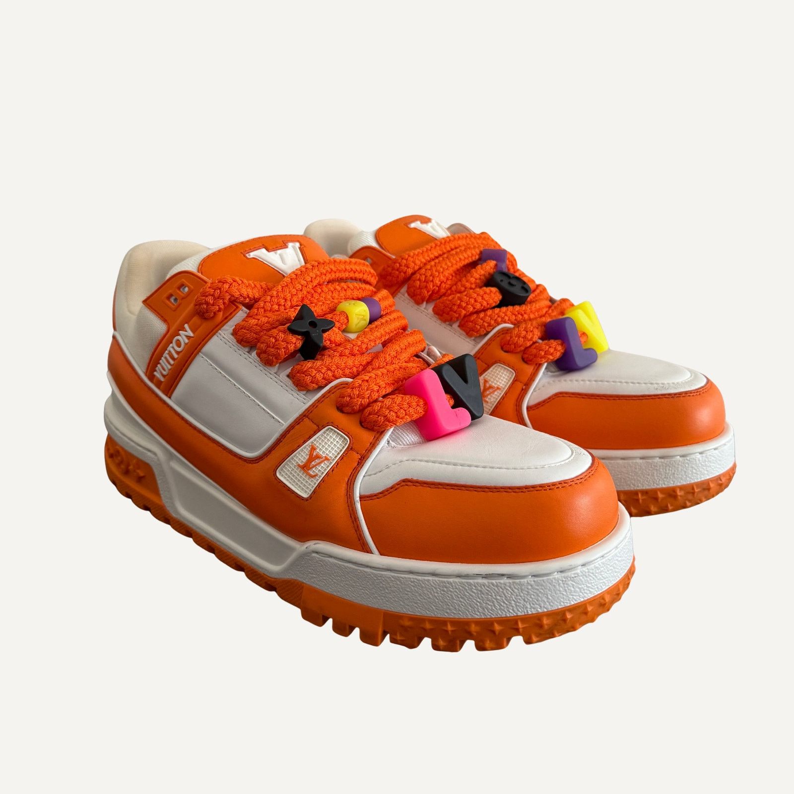 Louis Vuitton Size 10US - Louis Vuitton Men's Leather Maxi Trainer Orange Size US 10 / EU 43 - 1 Thumbnail