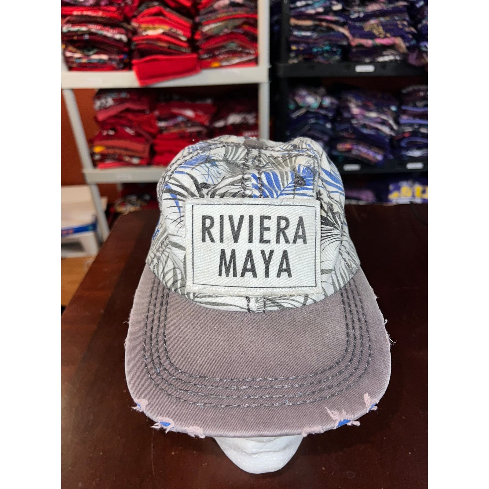 Other Riviera Maya Hat Pier 27 Floral Panel White Cap Headwear OS Size ONE SIZE - 2 Thumbnail