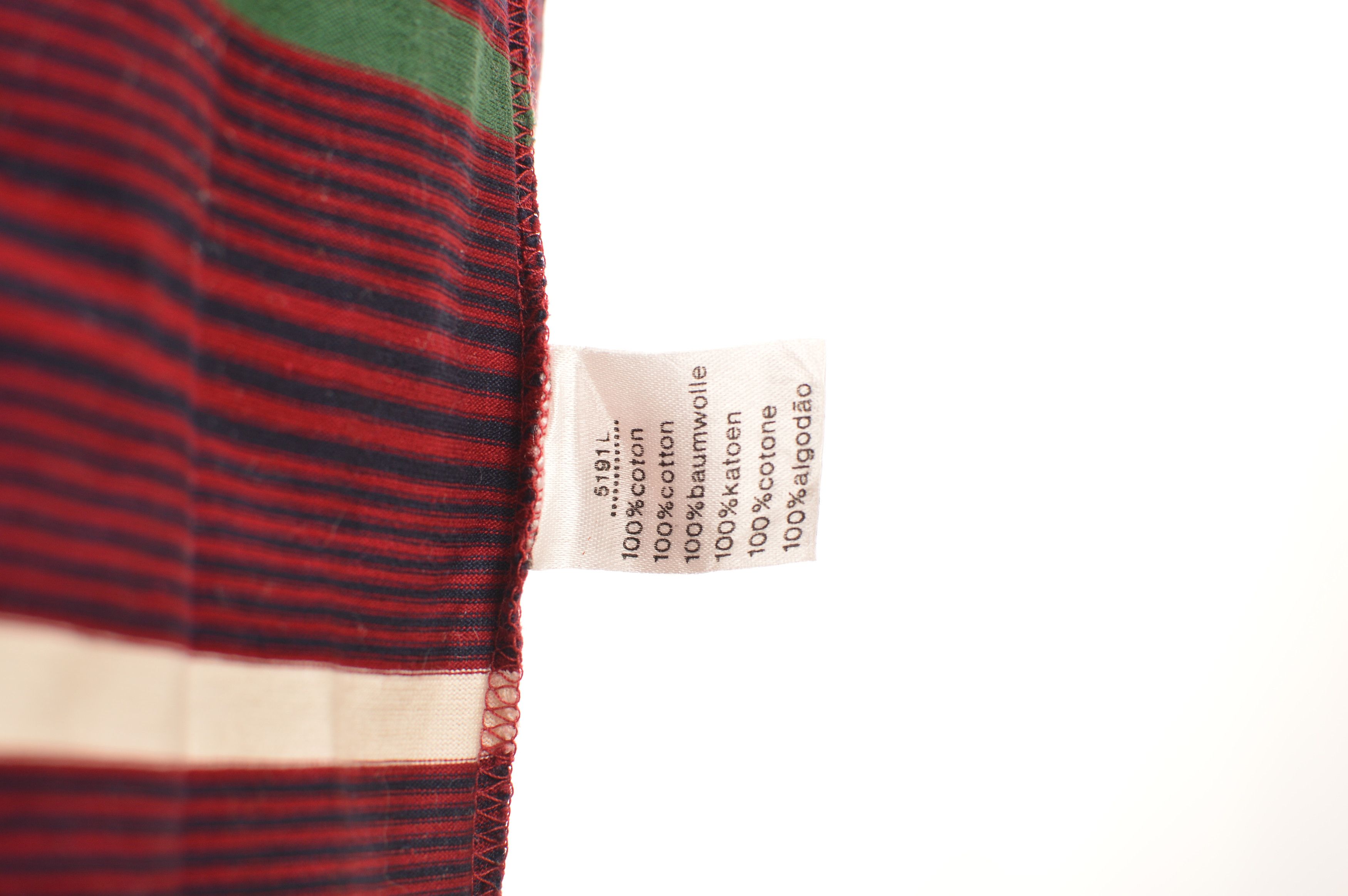 Lacoste Lacoste Vintage Burgundy Striped Polo Shirt Size US XL / EU 56 / 4 - 6 Thumbnail