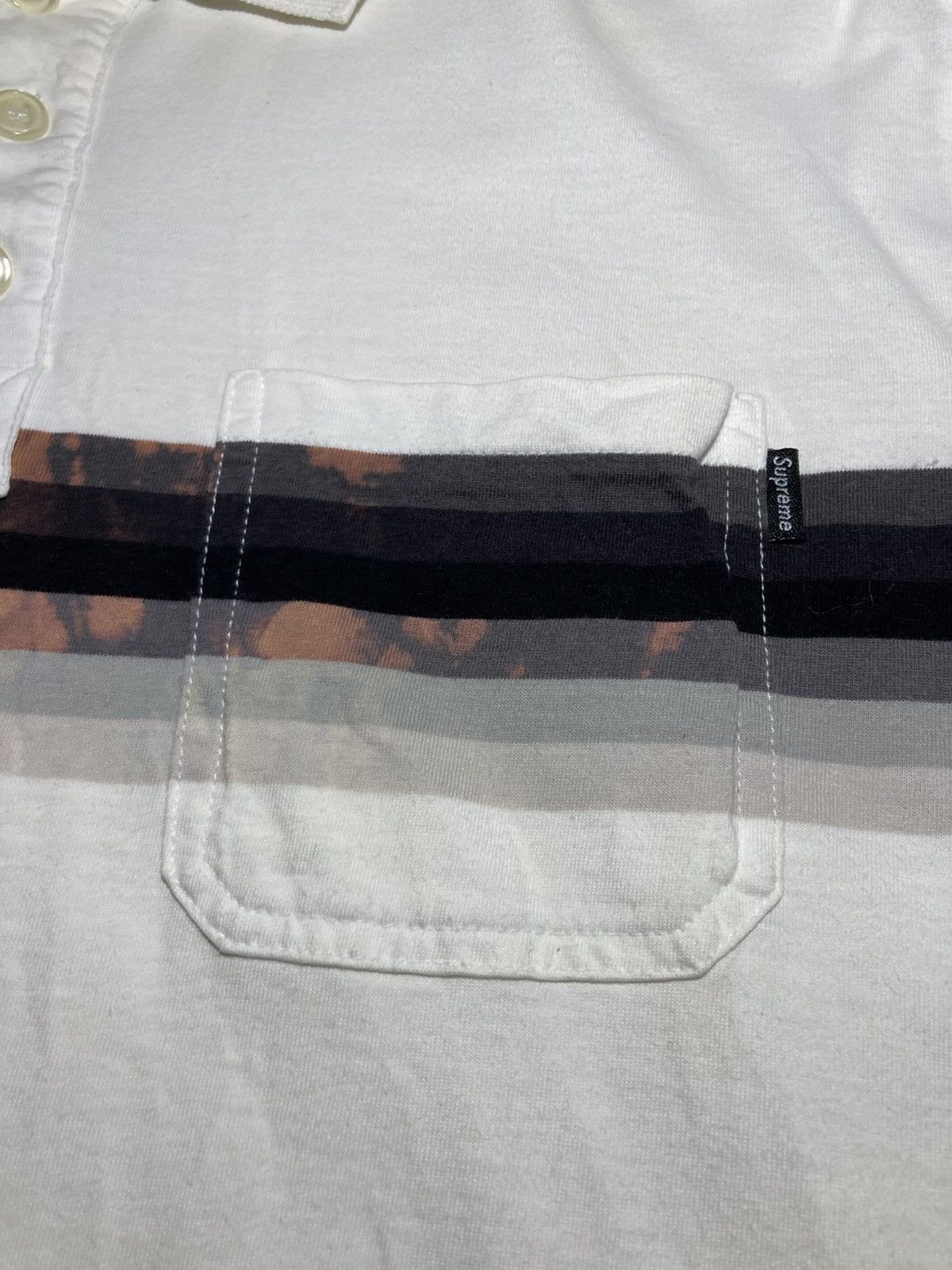 Supreme 2006 Supreme Polo Striped Bleached Shirt Vintage Pocket Logo Size US M / EU 48-50 / 2 - 5 Thumbnail