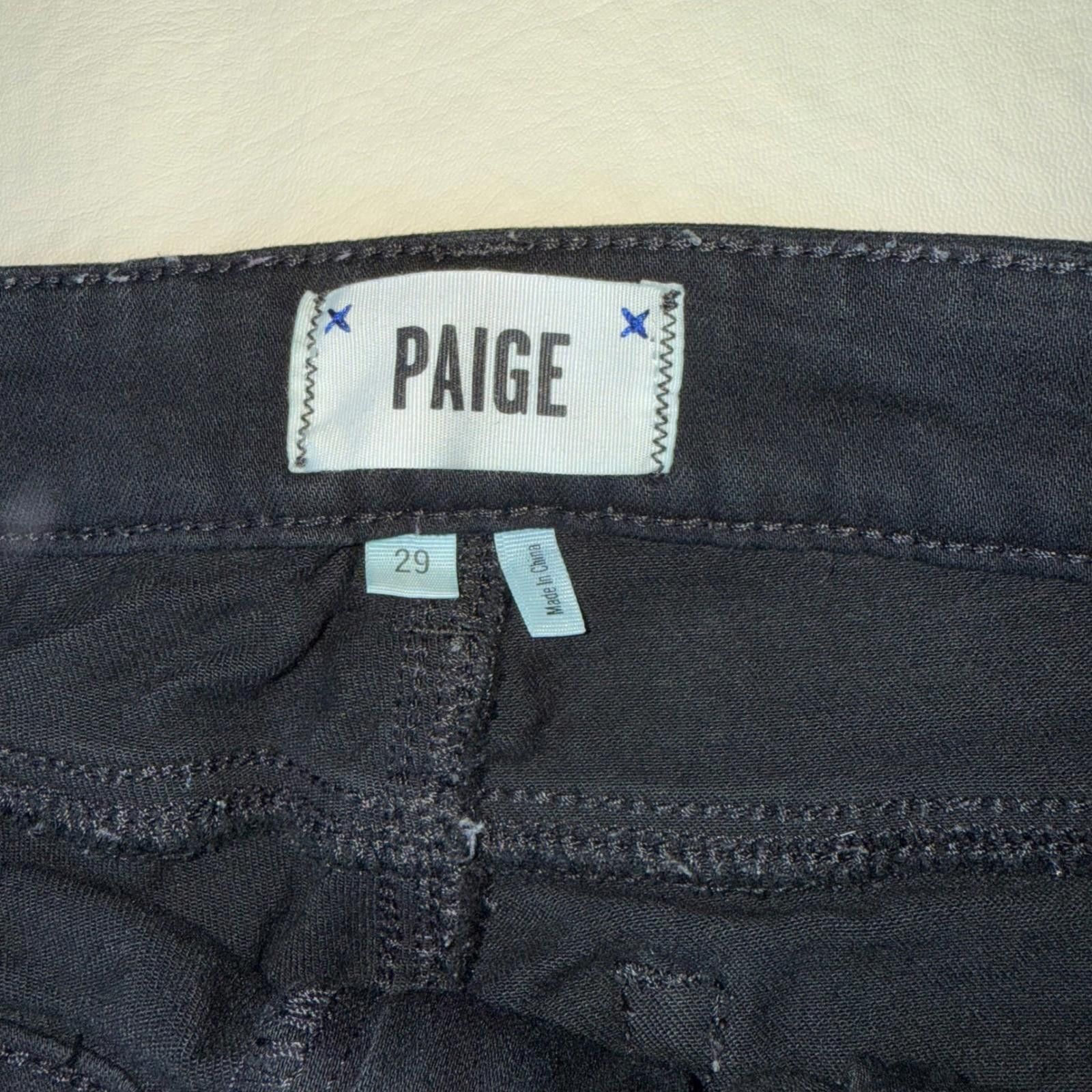 Paige Paige Verdugo Ultra Skinny Jeans Black Mid Rise Stretch 29 Size 29" - 4 Thumbnail