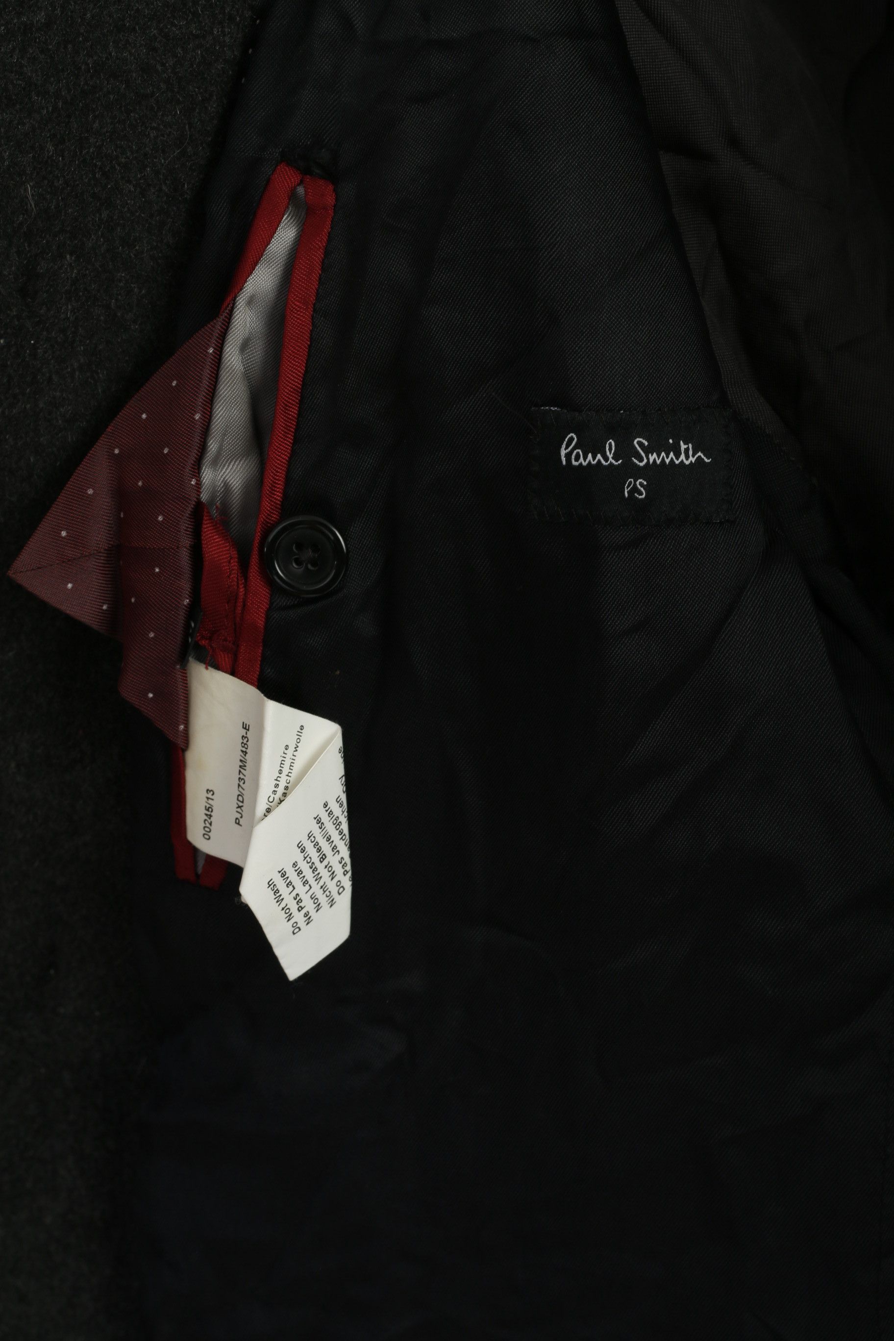 Paul Smith Paul Smith Men M Coat Charcoal Wool Cashmere 8904 Size US M / EU 48-50 / 2 - 5 Thumbnail