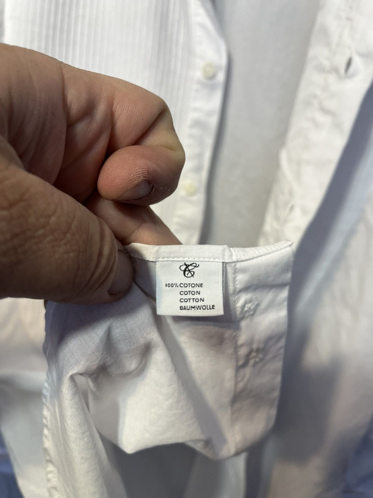Canali Canali Luxury White Slim Fit Shirt Button Up Made in Italy Size US S / EU 44-46 / 1 - 9 Thumbnail