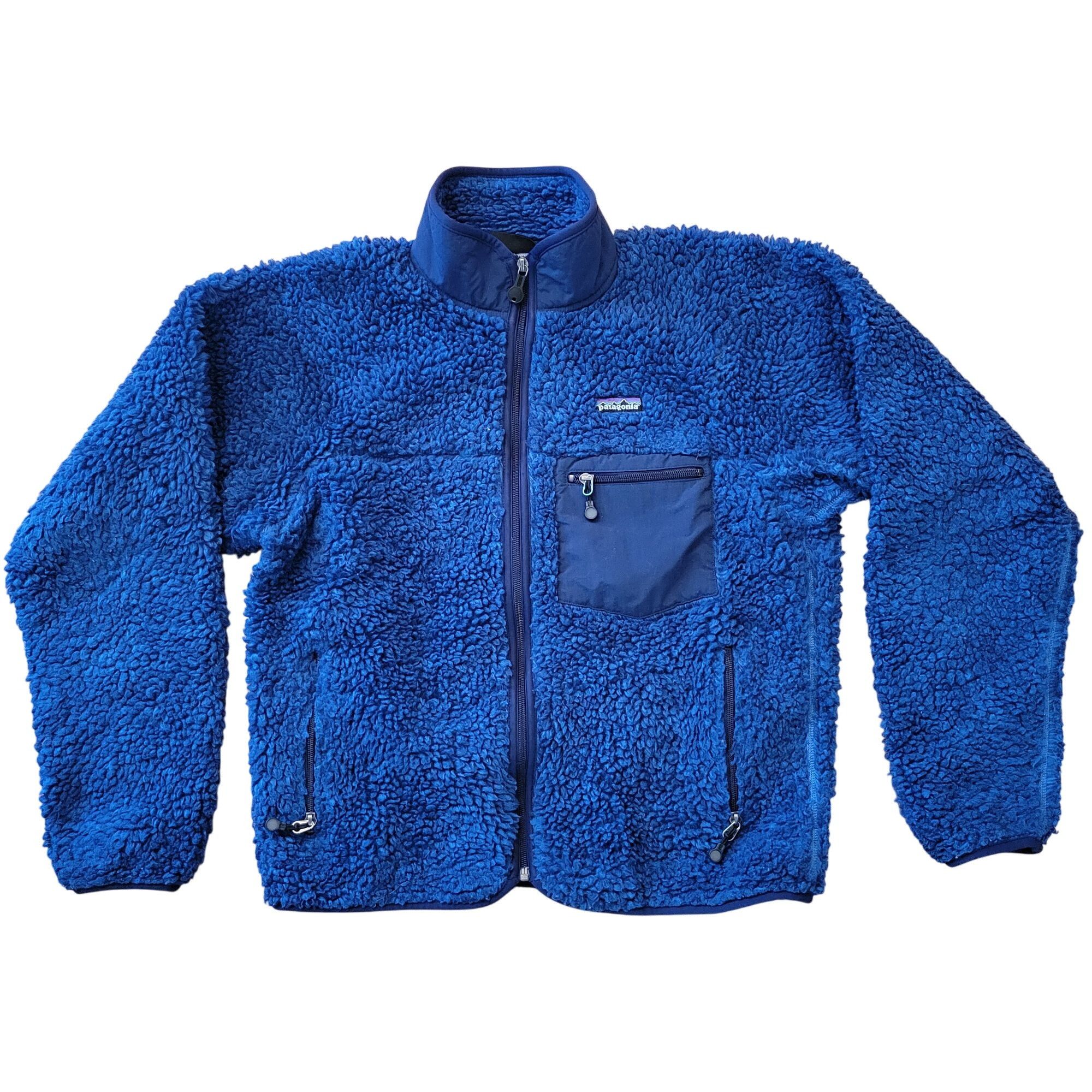 PATAGONIA Classic Retro X Canyon Blue Fleece Zip Up Jacket S