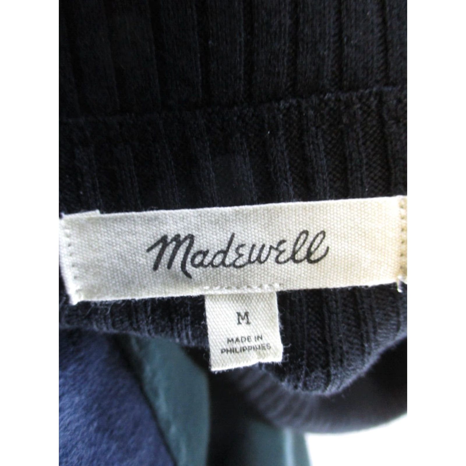 Madewell Madewell Sweater Womens Medium Black Turtleneck Ribbed Cotton Long Sleeve Pullover Womens Size M / US 6-8 / IT 42-44 - 3 Thumbnail