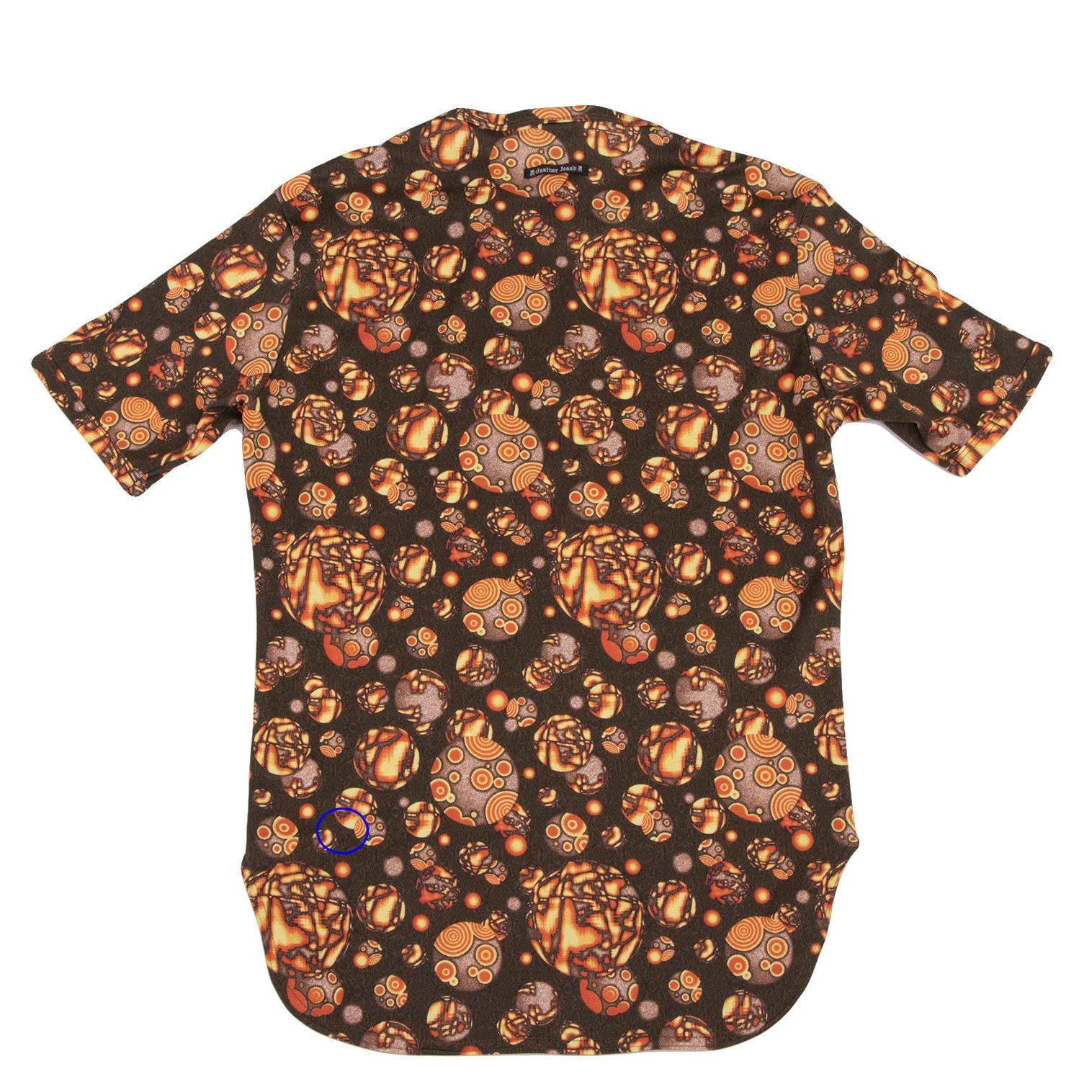 Jean Paul Gaultier Psychedelic Round Hem T-Shirt in Orange Brown Size US M / EU 48-50 / 2 - 7 Thumbnail