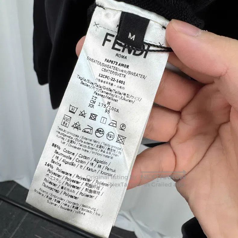 Fendi Fendi Sleeve Embroidered Letter Sweatshirt Size US M / EU 48-50 / 2 - 7 Thumbnail