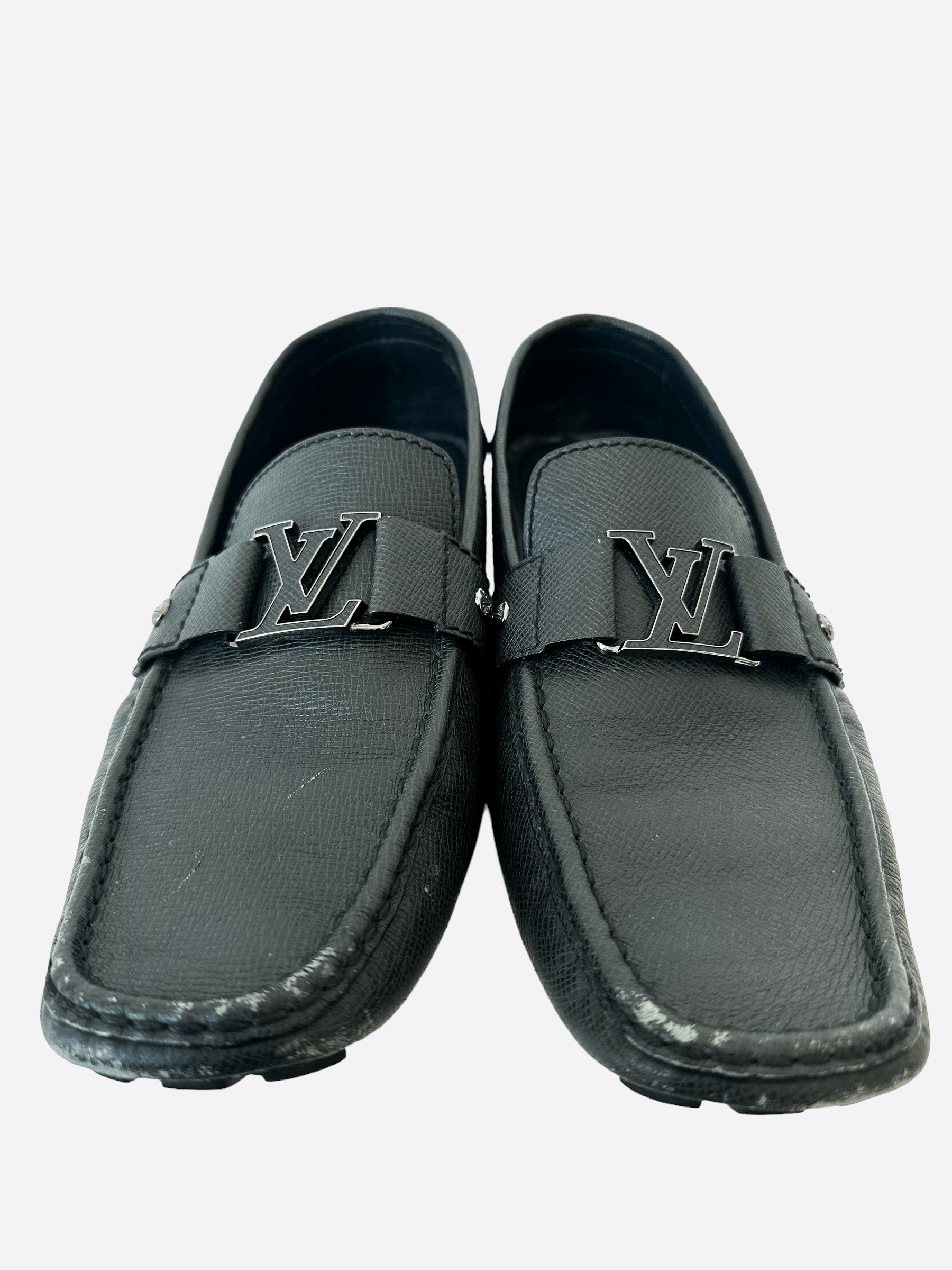 Louis Vuitton Louis Vuitton Dark Navy Logo Loafers Size US 11 / EU 44 - 3 Thumbnail