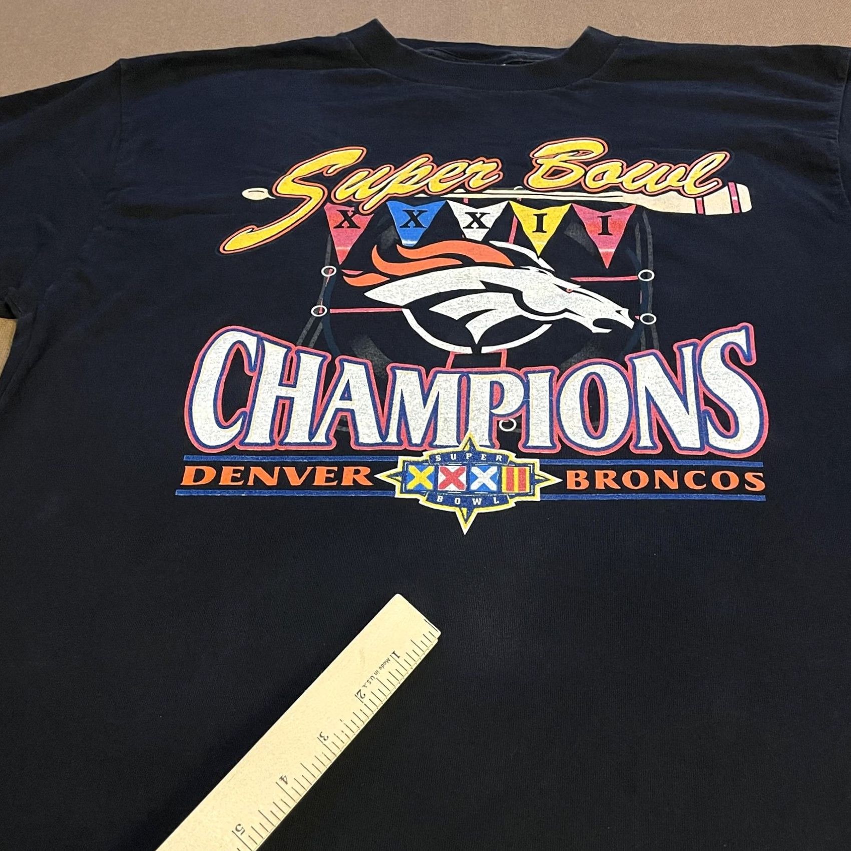 Logo Athletic VINTAGE Denver Broncos Shirt Mens Large Black Logo Athletic Super Bowl Champions 90s Size US L / EU 52-54 / 3 - 2 Thumbnail