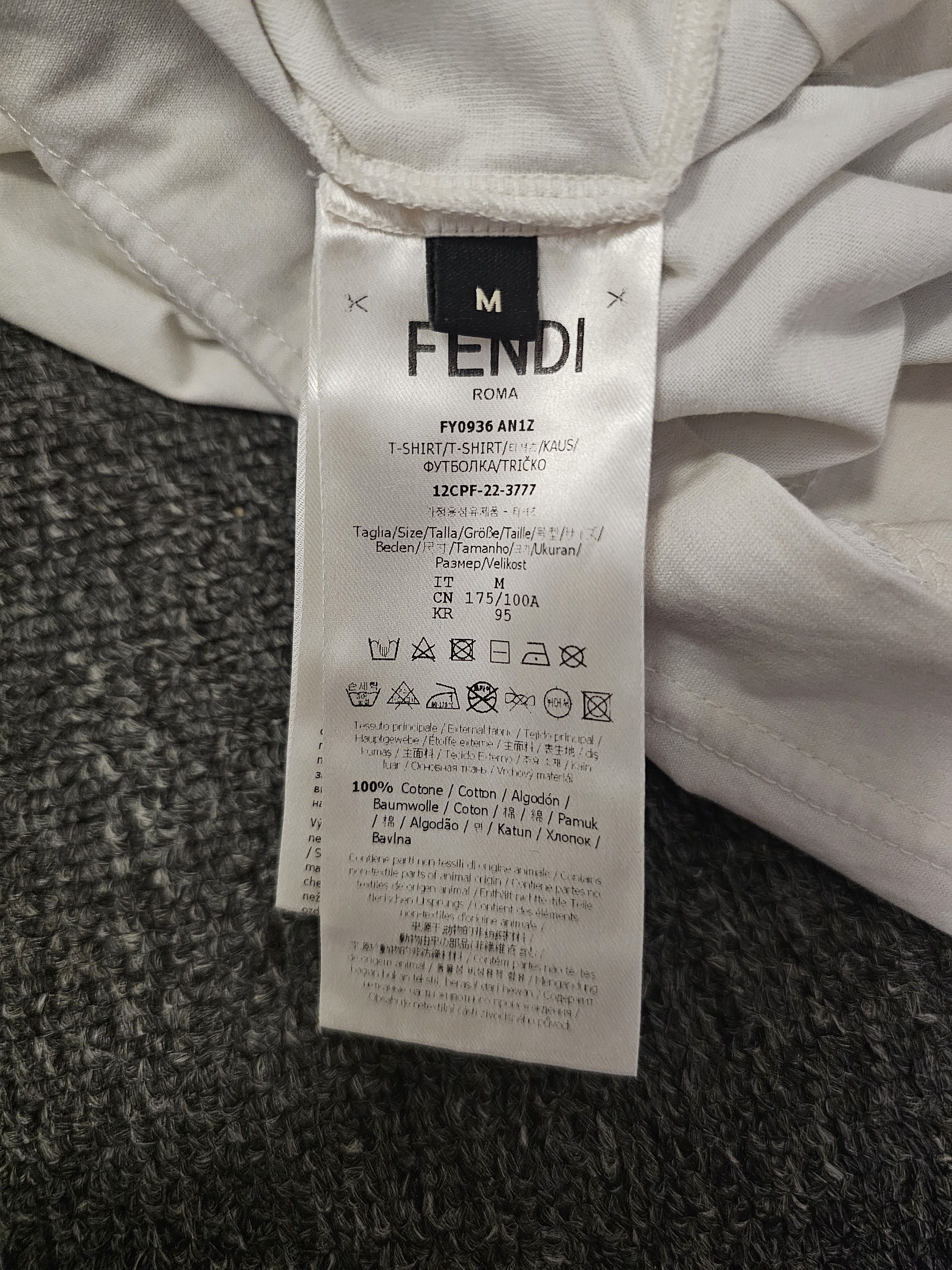 Fendi Fendi Men's Colorful Tie-Dye T-Shirt Size M Size US S / EU 44-46 / 1 - 6 Thumbnail