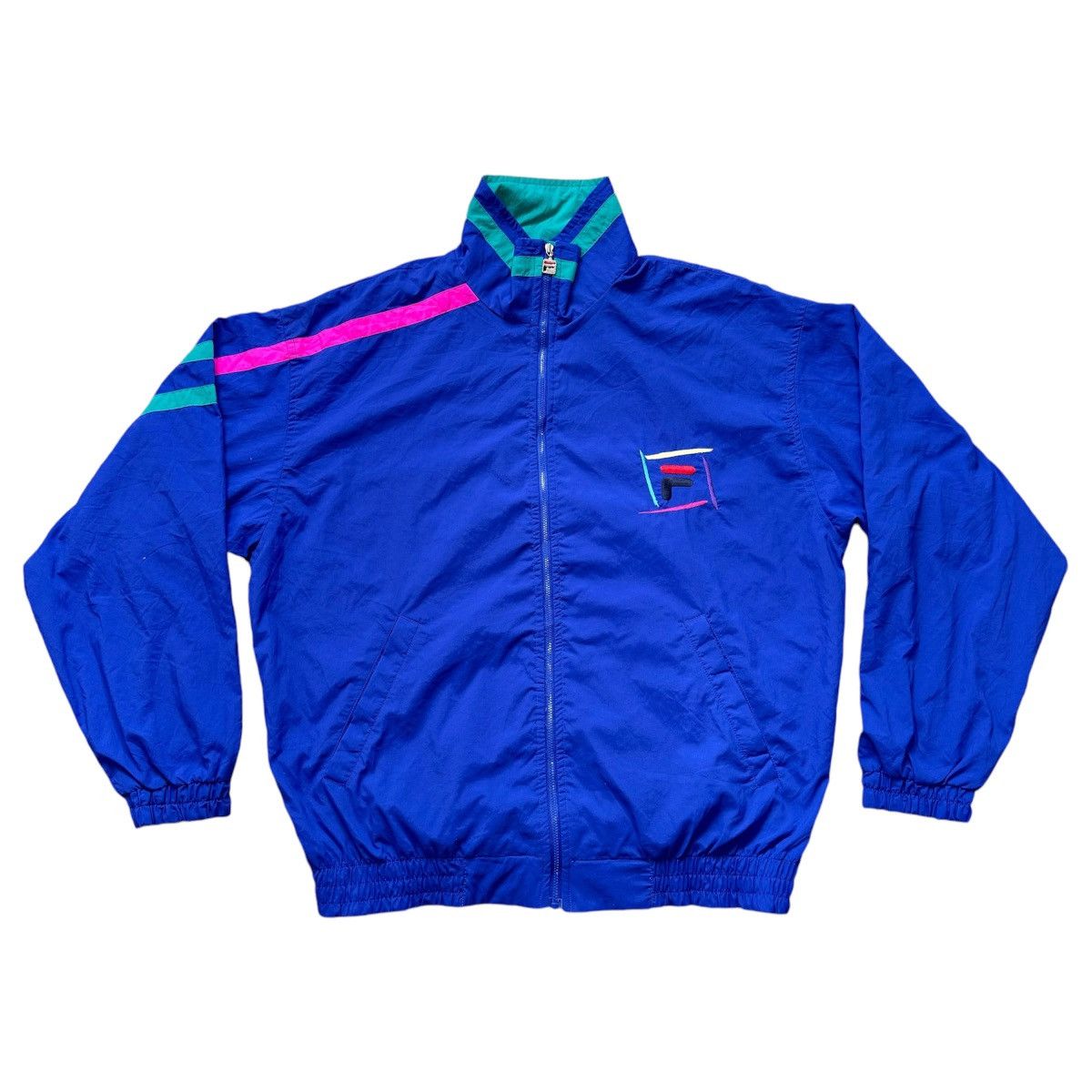 Fila Vintage 90s Fila Tactel Windbreaker Jacket Size US L / EU 52-54 / 3 - 1 Thumbnail