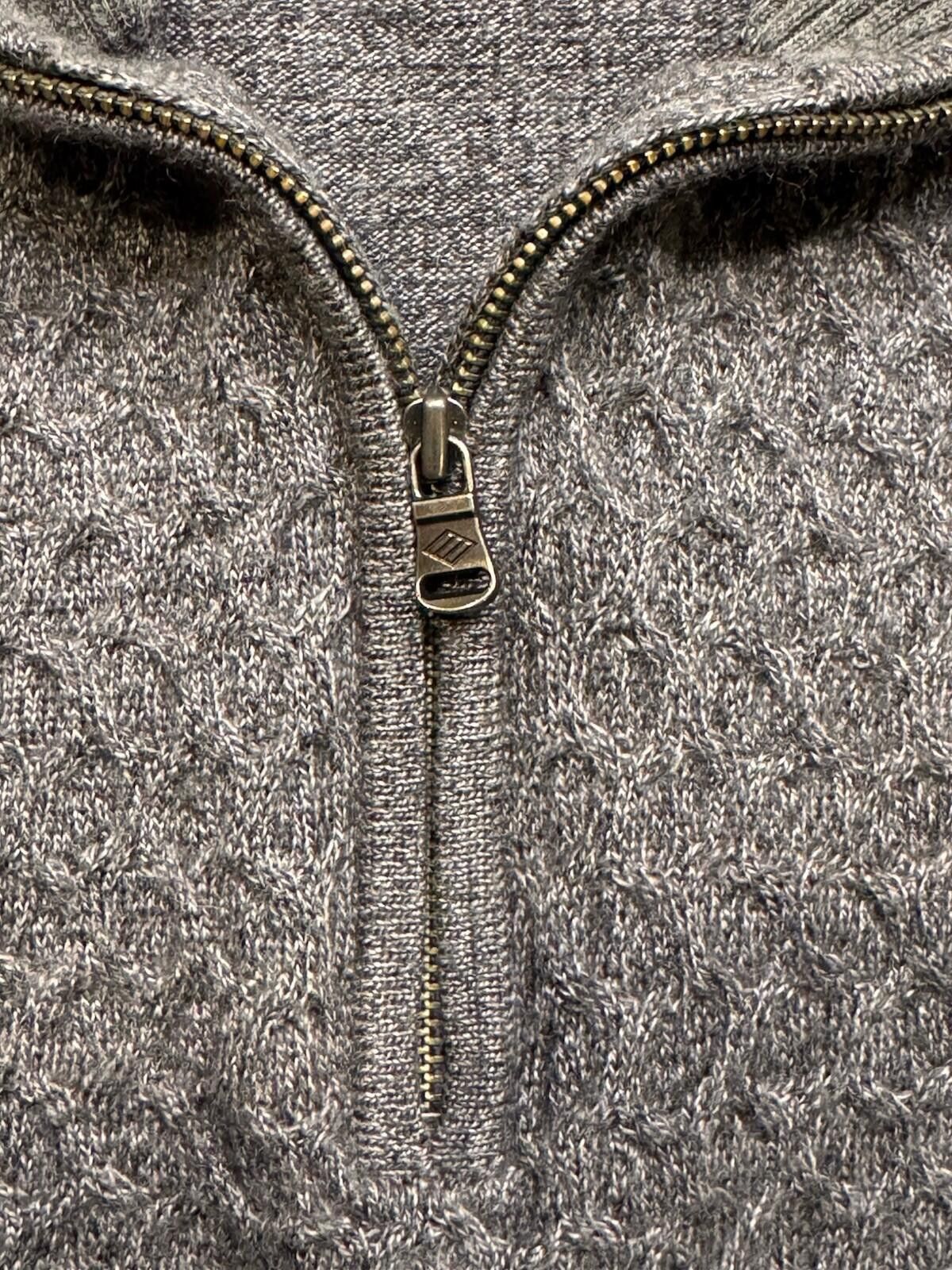 Joseph Abboud Joseph Abboud Men's Lg Gray Knit Quarter Zip Gray [713] Size US L / EU 52-54 / 3 - 6 Thumbnail