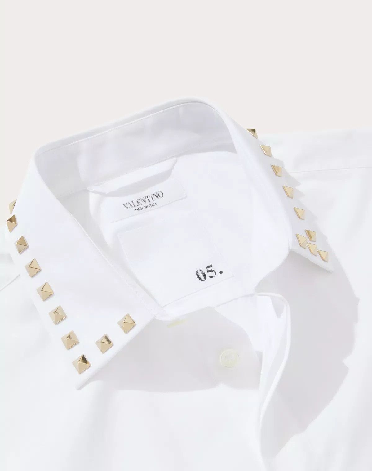 Valentino oc11z0725 Long Sleeve Cotton Shirt in White Size US XS / EU 42 / 0 - 3 Thumbnail