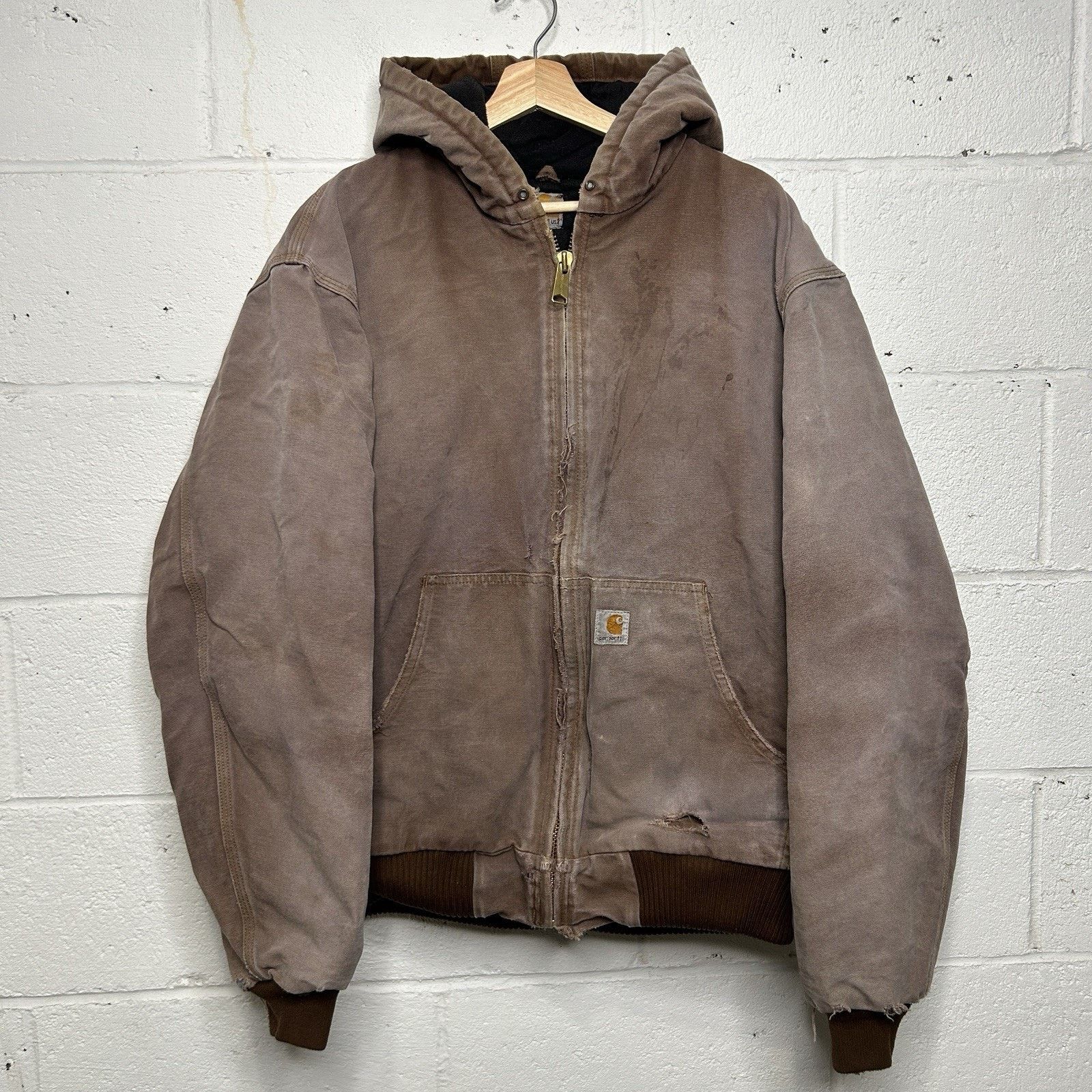 Carhartt Vintage Dyed Carhartt Hooded Active Jacket “Brown” J140 BRN Size US L / EU 52-54 / 3 - 1 Thumbnail