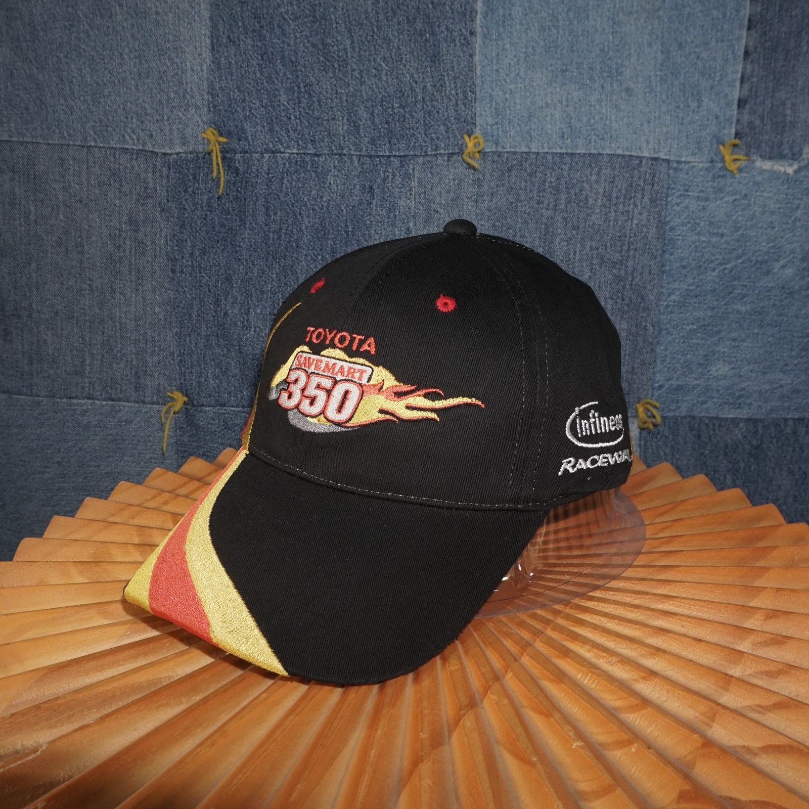 NASCAR OSFA-Vintage / Y2K NASCAR Style Toyota Flame Embroidered Hat Size ONE SIZE - 2 Thumbnail