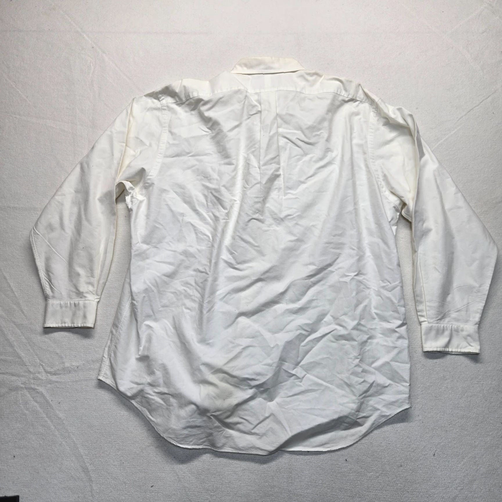 Ralph Lauren Vintage Ralph Lauren Men’s White Cotton Button-Down Shirt 17.5 Long Sleeve Golf Clothing Size US XL / EU 56 / 4 - 7 Thumbnail