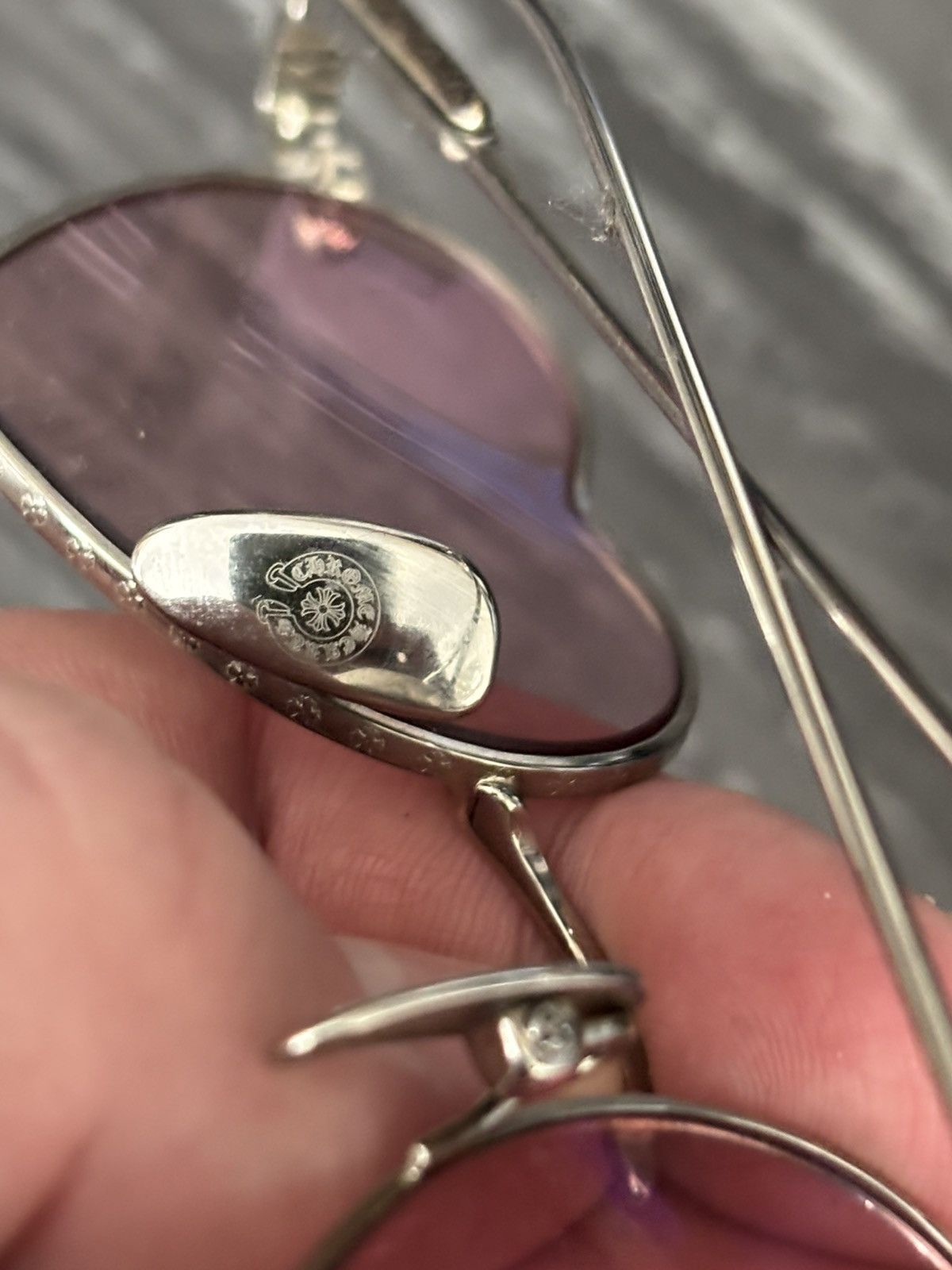 Chrome Hearts Bean Sunglasses Pink & Silver Size ONE SIZE - 6 Thumbnail