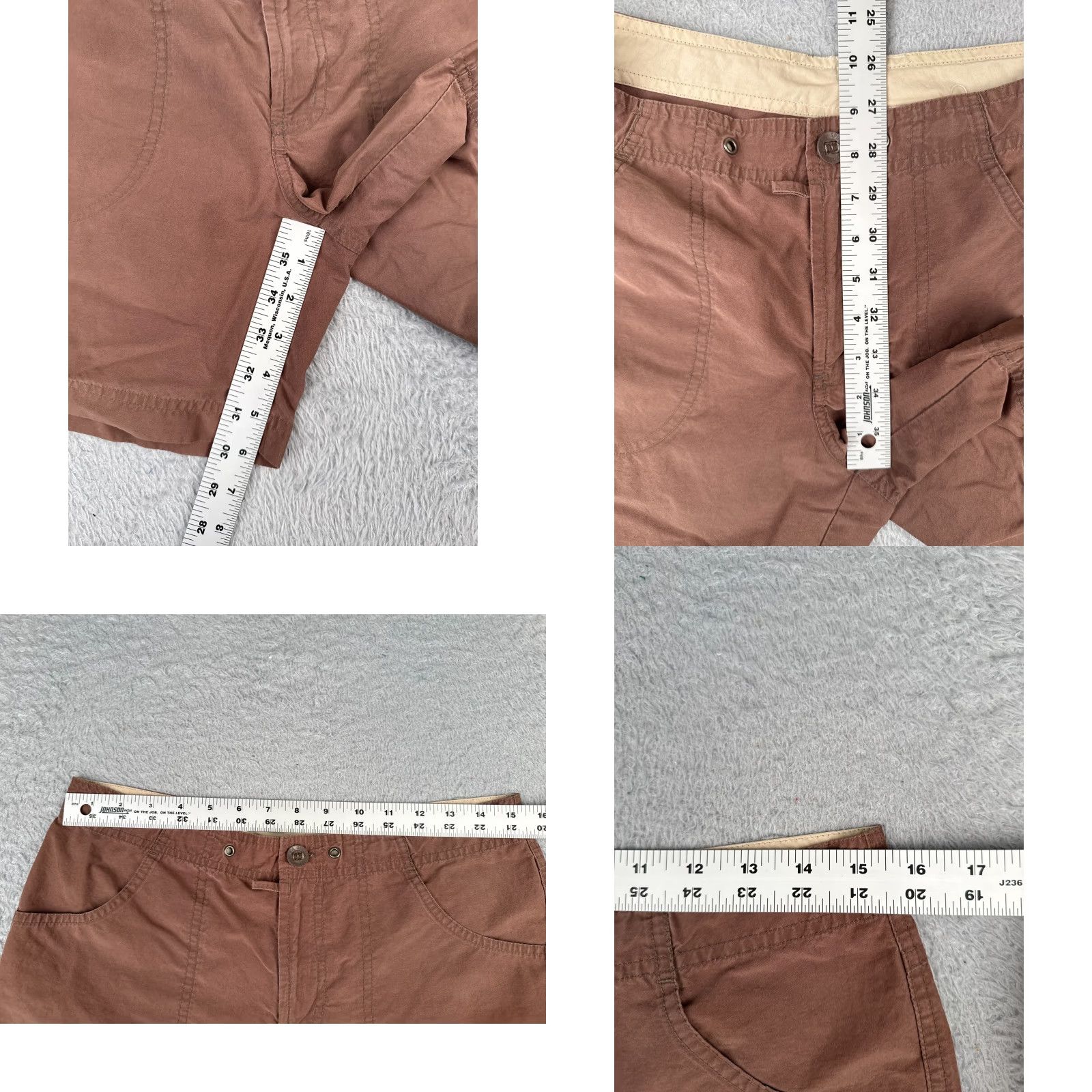 Vintage Columbia Women's Chino Shorts Size 31 Black Cotton Nylon Blend Breathable Hiking Bush Pockets 6in Inseam Size 24" / US 00 / IT 34 - 8 Thumbnail