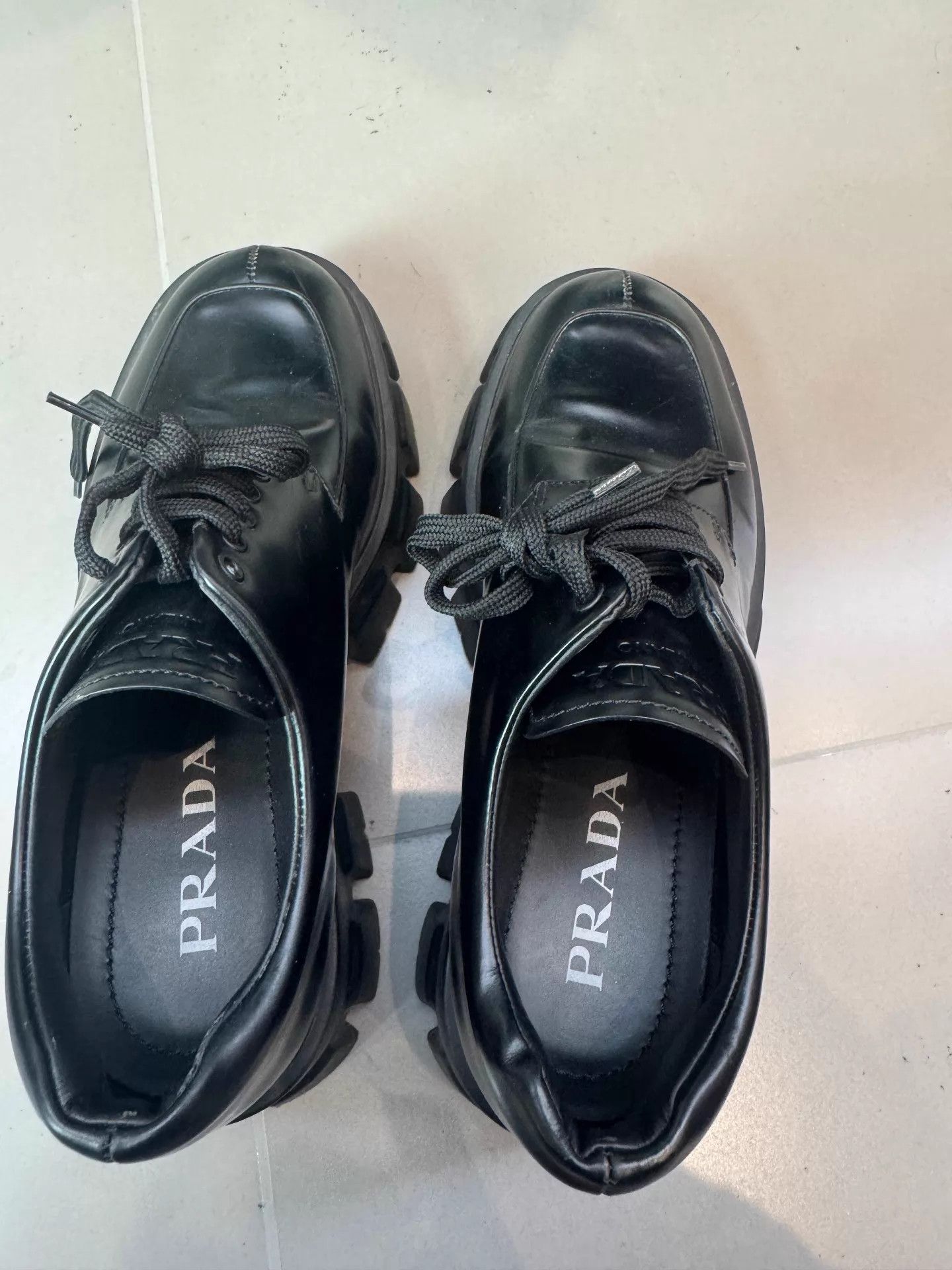 Prada Prada Women's Black Platform Loafer 38.5 Size US 8 / IT 38 - 2 Thumbnail