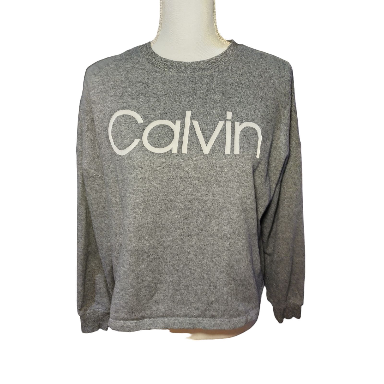 Calvin Klein Calvin Klein Womens Classic Sweatshirt Relaxed Fit Gray Sm Size S / US 4 / IT 40 - 1 Thumbnail