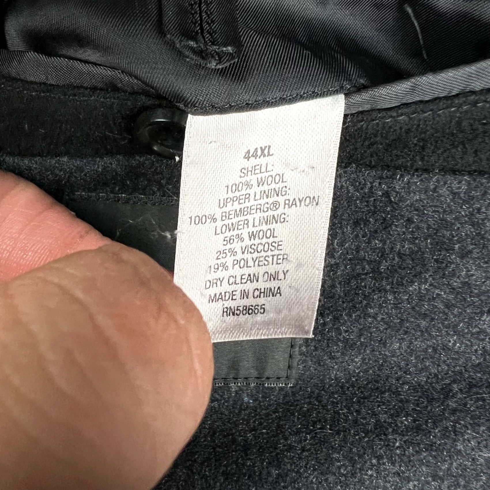 Nordstrom John Nordstrom Loro Piana Wool Storm System Overcoat 44XL Mens Black Long Size US S / EU 44-46 / 1 - 5 Thumbnail