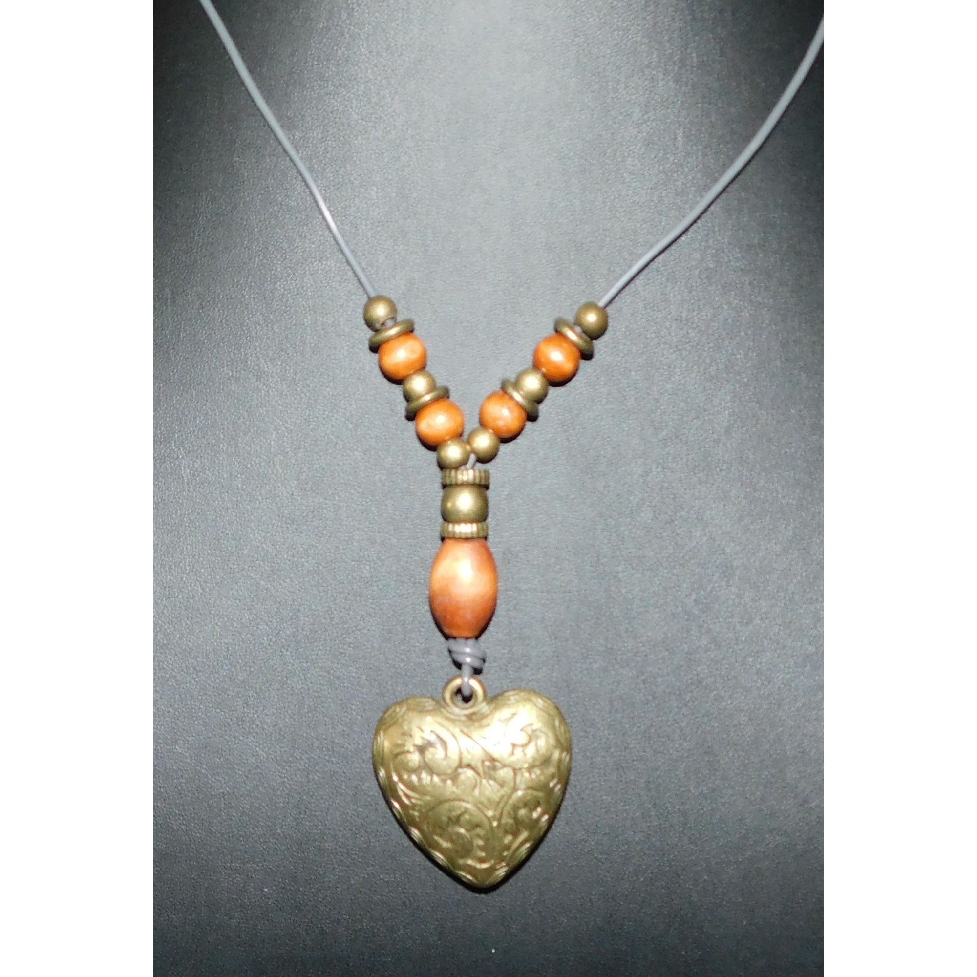 Other Vintage Romantic Puffed Heart Gold Tone Necklace Size ONE SIZE - 7 Thumbnail