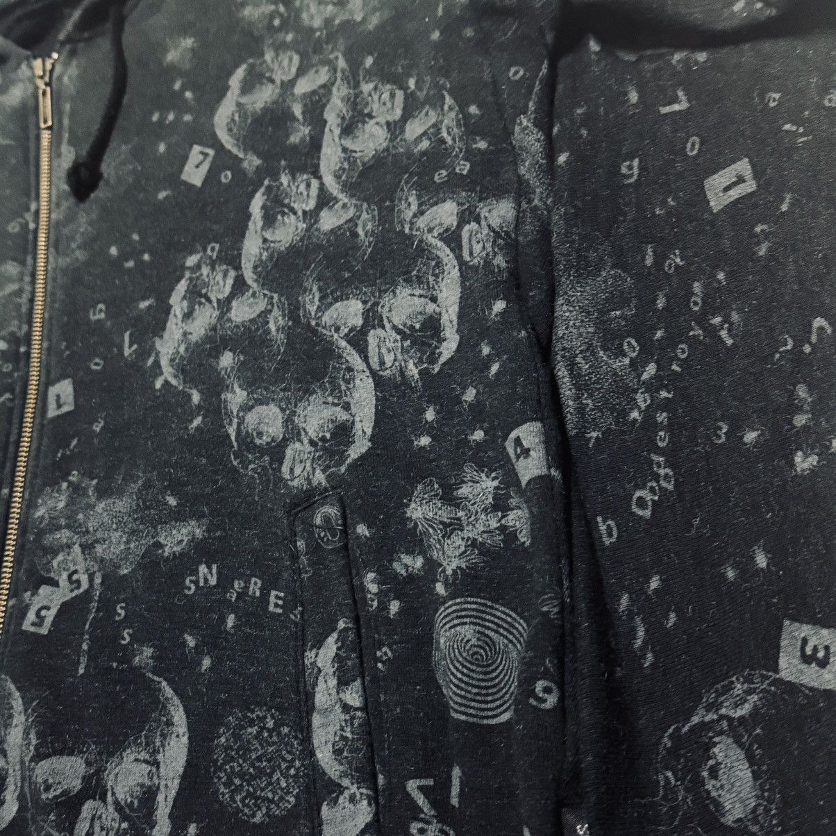 Andy Warhol × Hysteric Glamour Vintage Skull Overprint Zipper Sweat Hoodie Size US L / EU 52-54 / 3 - 11 Thumbnail