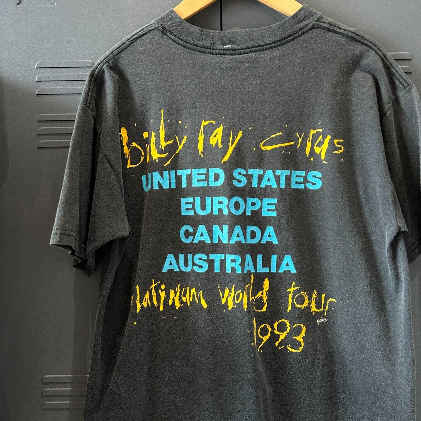 Vintage VINTAGE 90s Billy Ray Cyrus Platinum Tour Band T-Shirt L Size US L / EU 52-54 / 3 - 7 Thumbnail