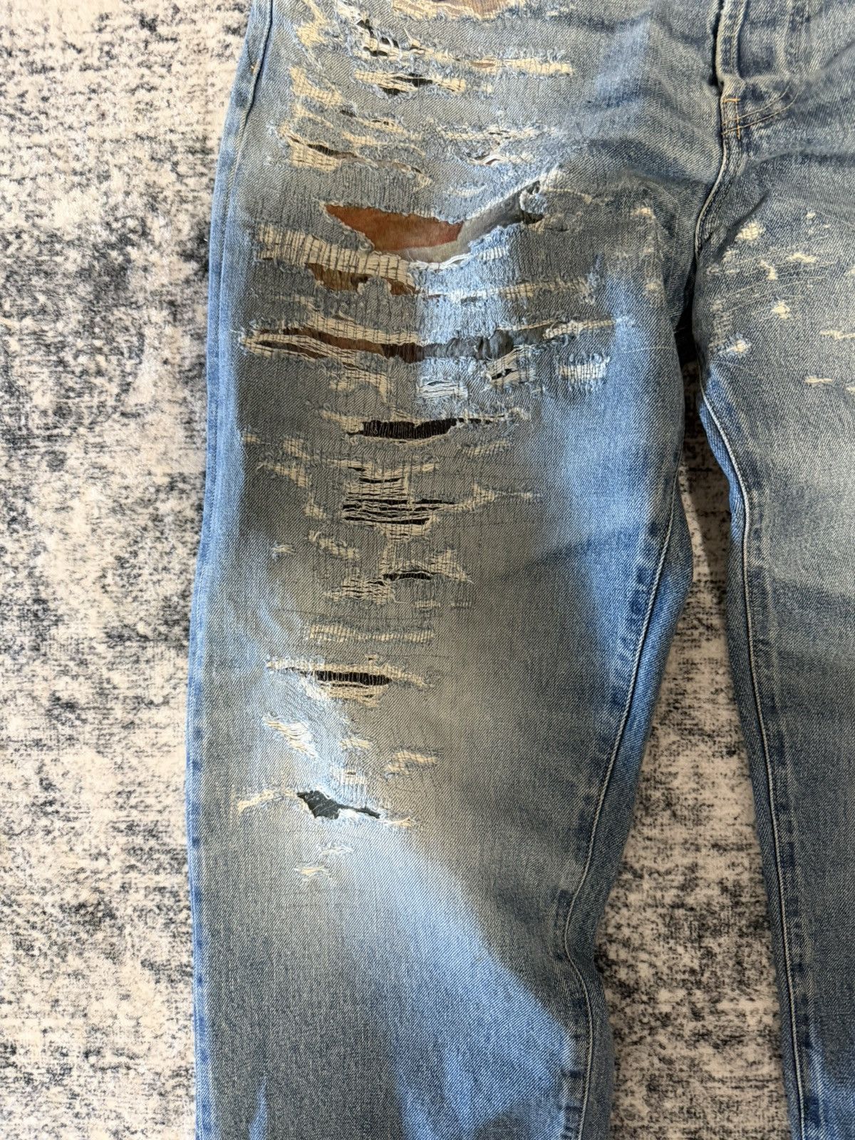 Maison Margiela × Supreme Supreme x MM6 Maison Margiela Distressed Loose Fit Jeans Size US 34 / EU 50 - 3 Thumbnail