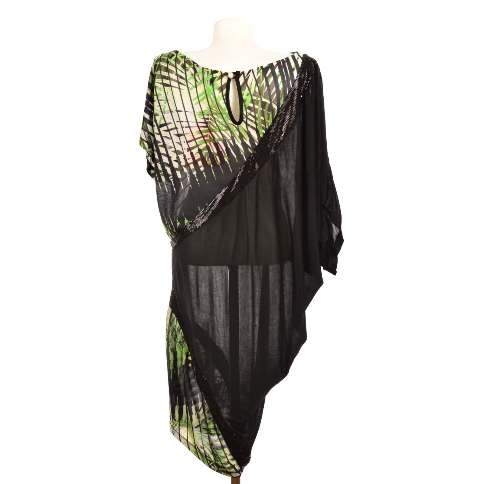 Custo Barcelona Custo Barcelona Miami Motion Viscose Asymmetric Dress S, Multicolor, Knee Length, Women, Dress (Blouson) - 100% Viscose Size S / US 4 / IT 40 - 3 Thumbnail