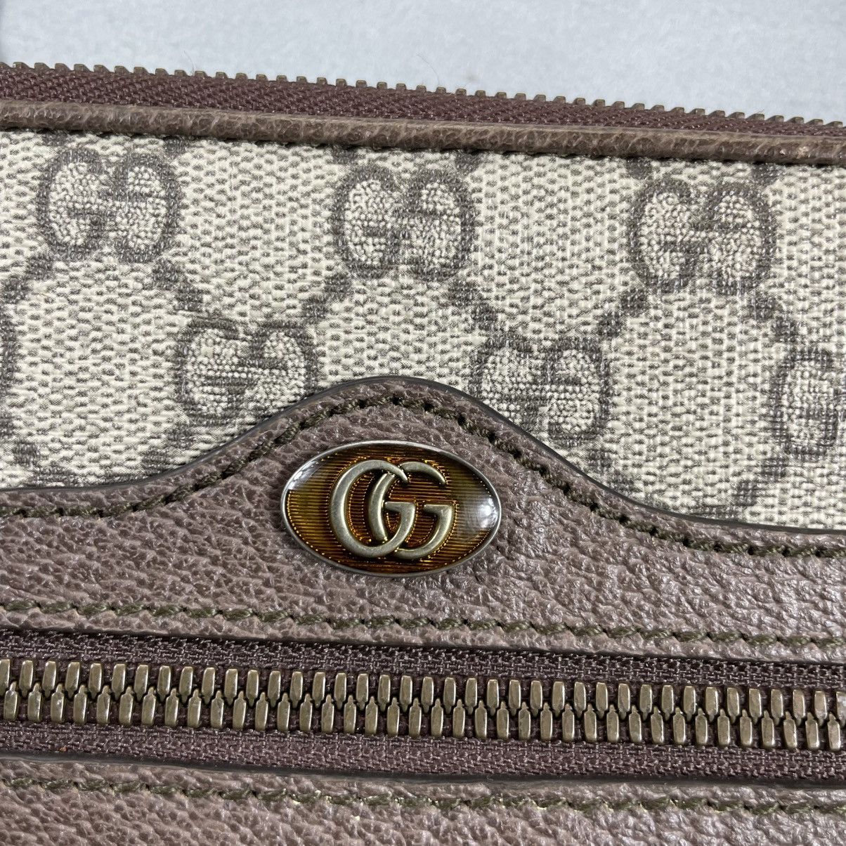 Gucci Ophidia Double Zip Crossbody Bag GG Coated Canvas Small Size ONE SIZE - 3 Thumbnail