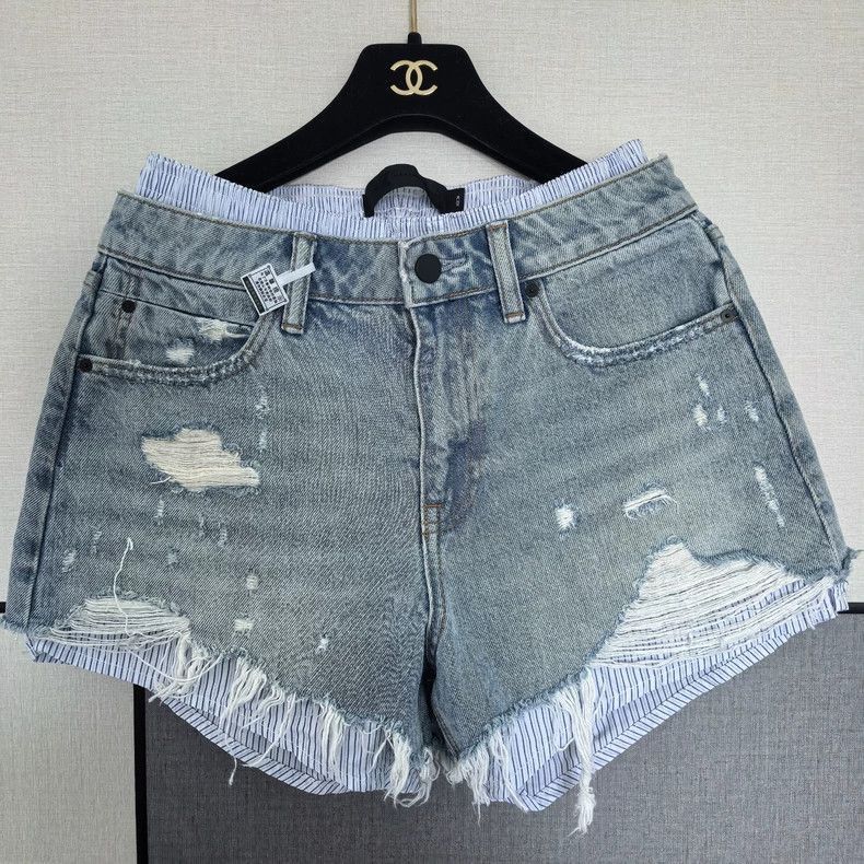 Alexander Wang Alexander Wang Distressed Denim Shorts- Size 26" / US 2 / IT 38 - 1 Thumbnail