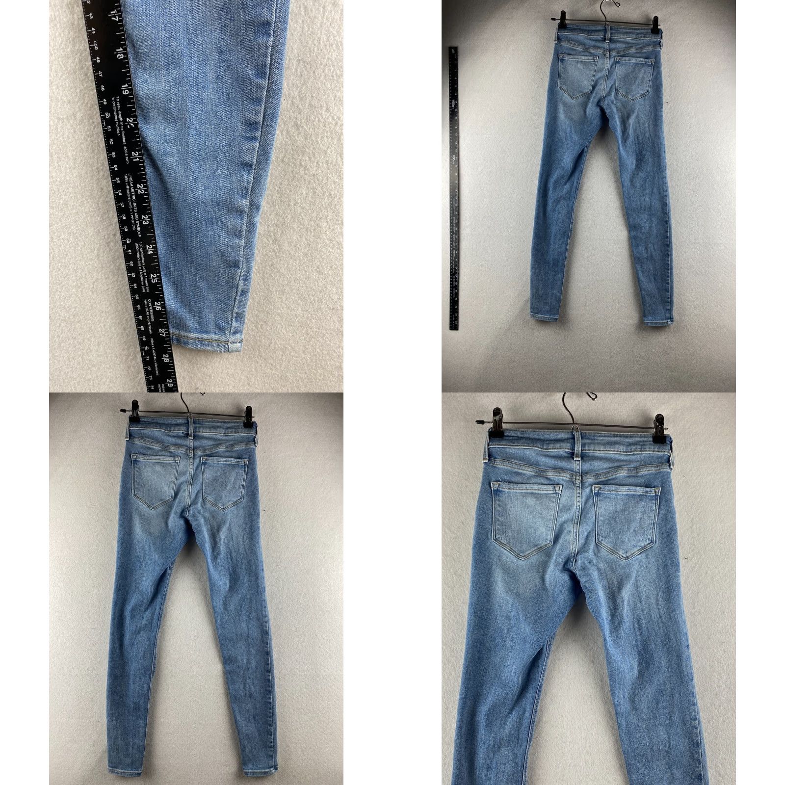 Old Navy Old Navy Rockstar Super Skinny Jeans Womens 00 Blue Stretch Denim Light Wash Size 24" / US 00 / IT 34 - 9 Thumbnail