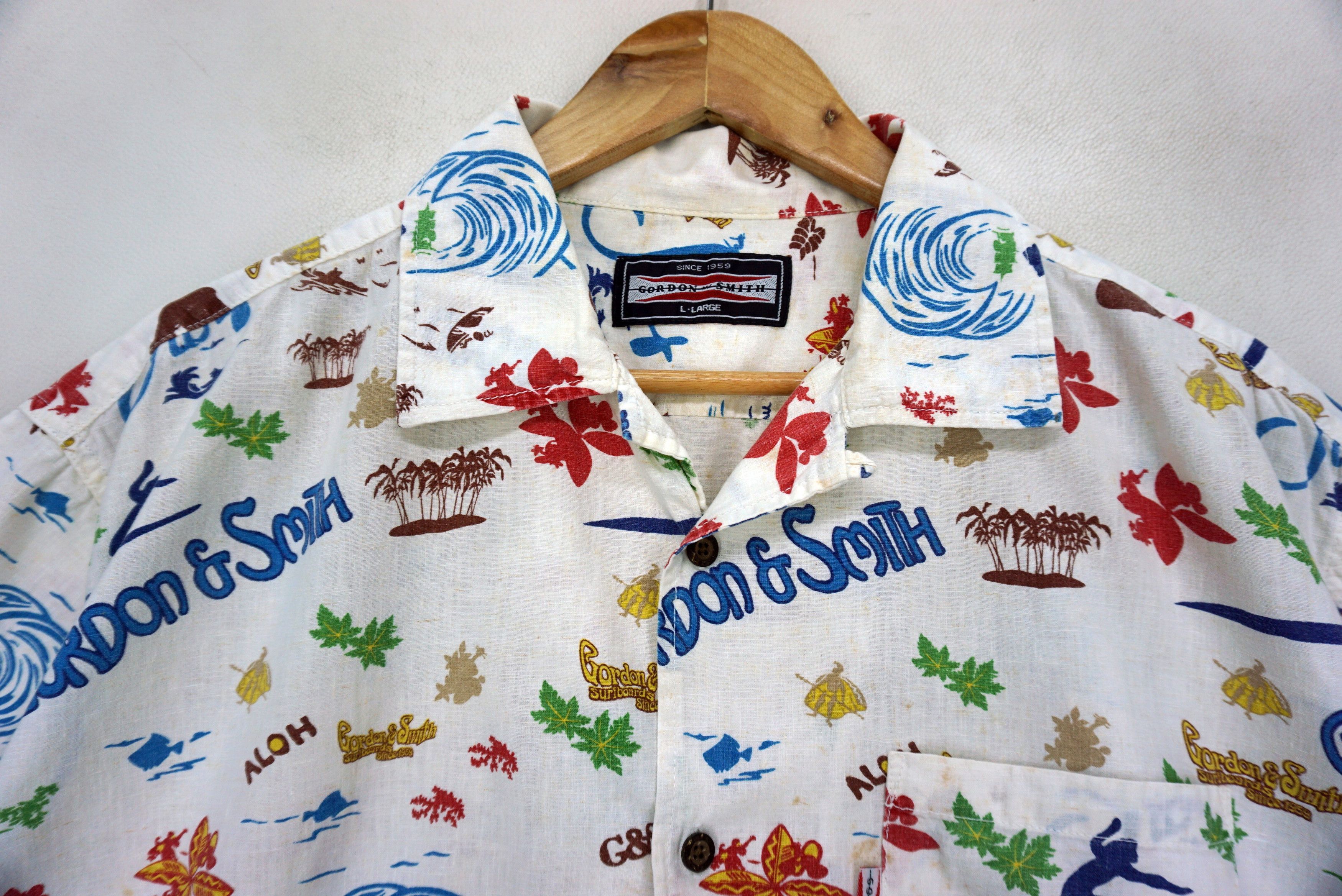 Sports Specialties Gordon and Smith Shirt Linen Blend Hawaiian Surf Aloha Size US L / EU 52-54 / 3 - 3 Thumbnail